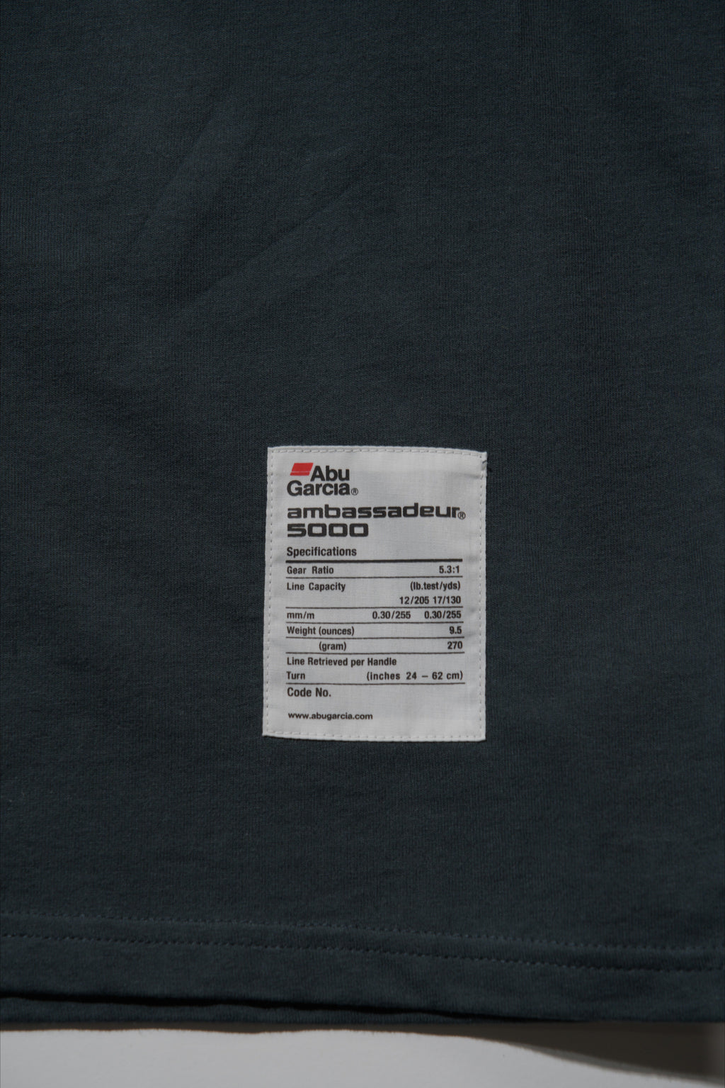 ＜AGC#26719＞7.5oz O.E. Cotton 'Abu Garcia' Logo T