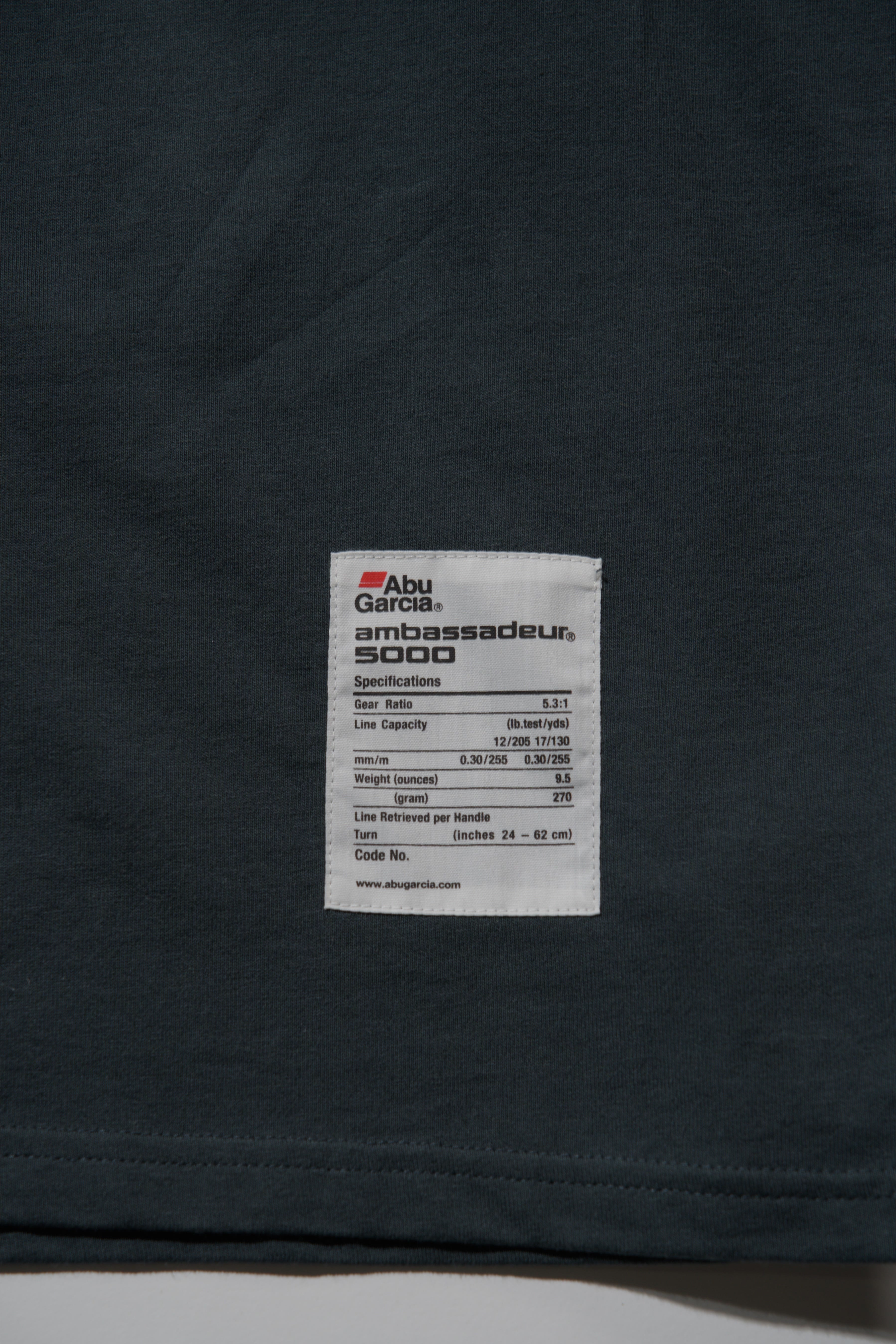 ＜AGC#26719＞7.5oz O.E. Cotton 'Abu Garcia' Logo T