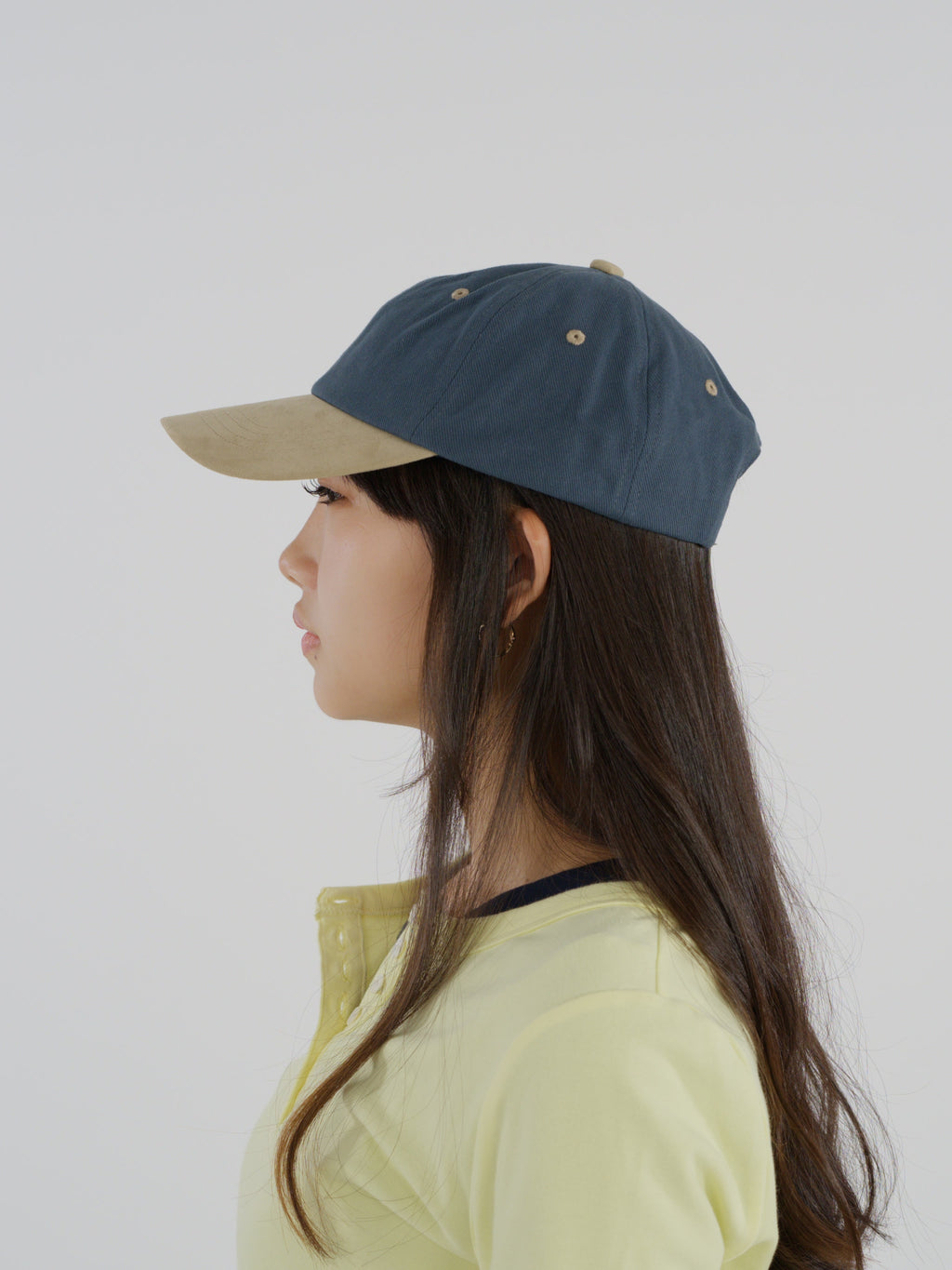 ＜BC#26056＞6Panel Baseball Cap -Faux Suede Brim-