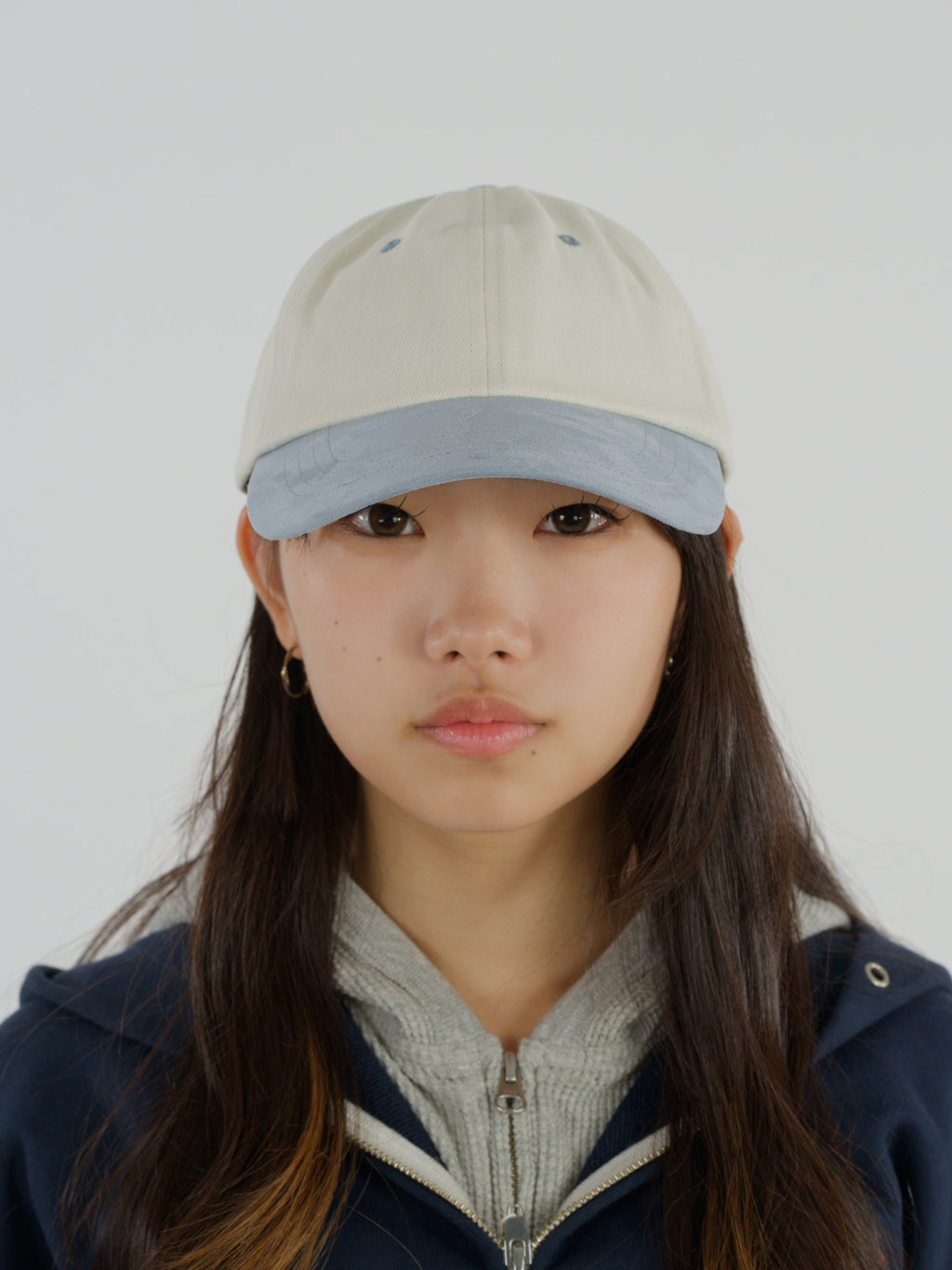＜BC#26056＞6Panel Baseball Cap -Faux Suede Brim-