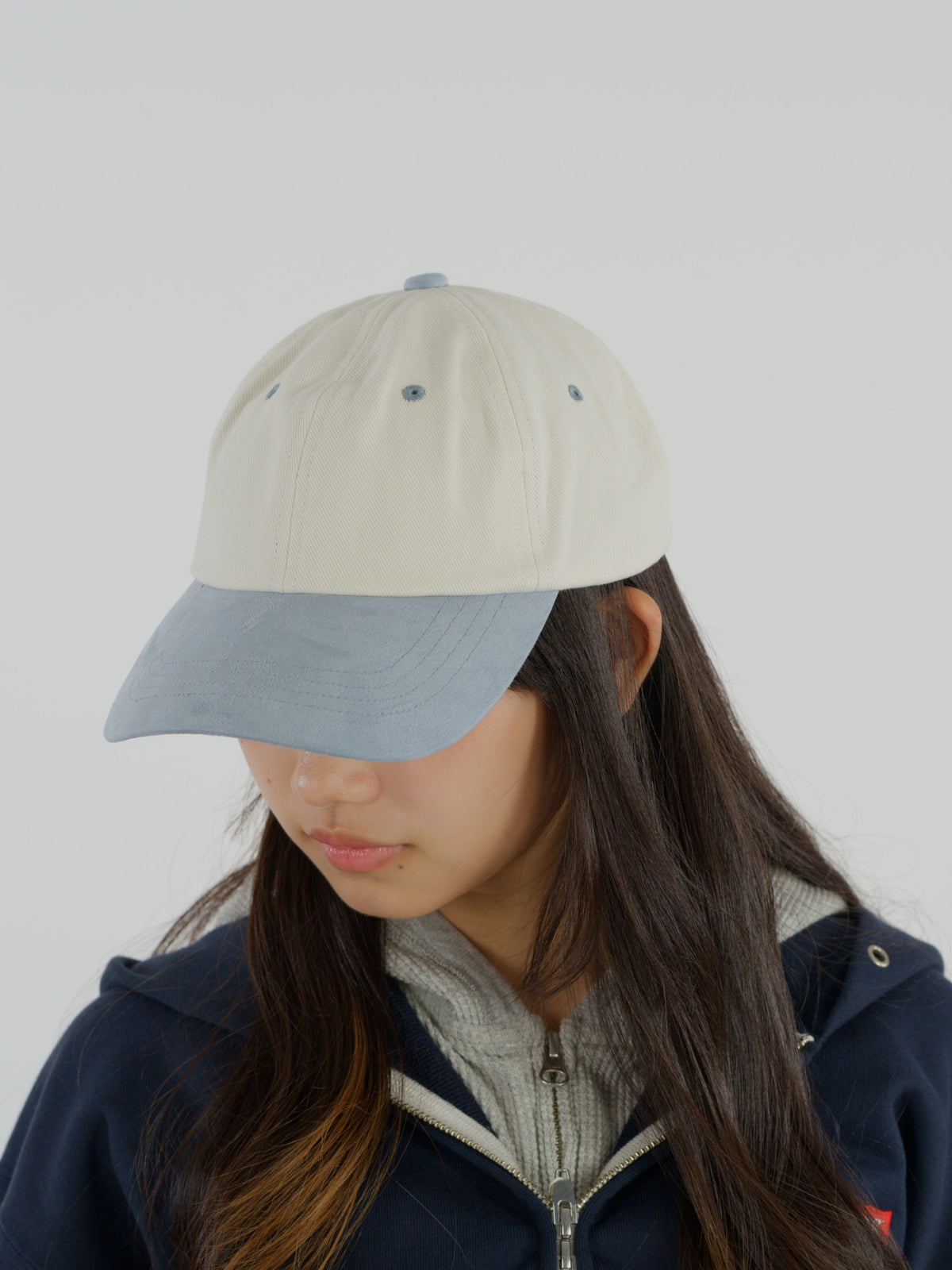 ＜BC#26056＞6Panel Baseball Cap -Faux Suede Brim-
