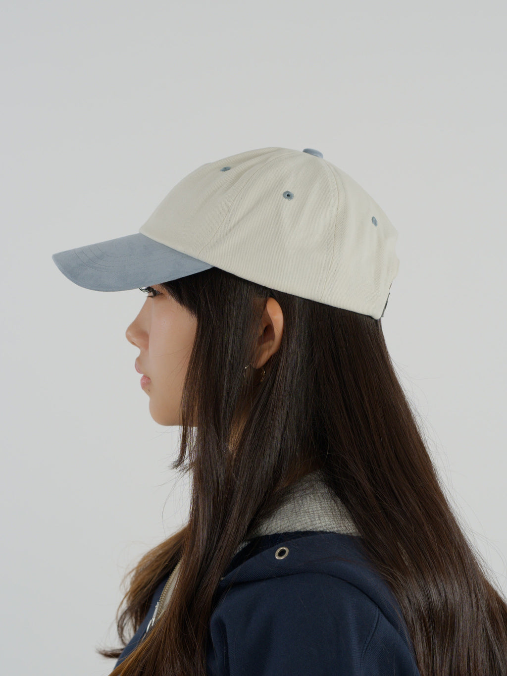 ＜BC#26056＞6Panel Baseball Cap -Faux Suede Brim-