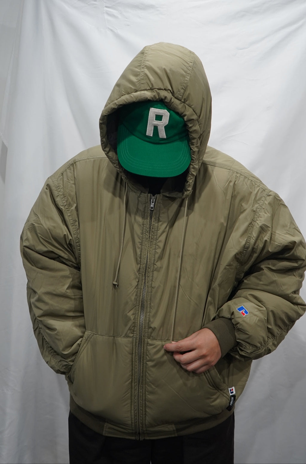 ＜RC-25751＞Nylon Puffer Zip-up Puffer Hoodie
