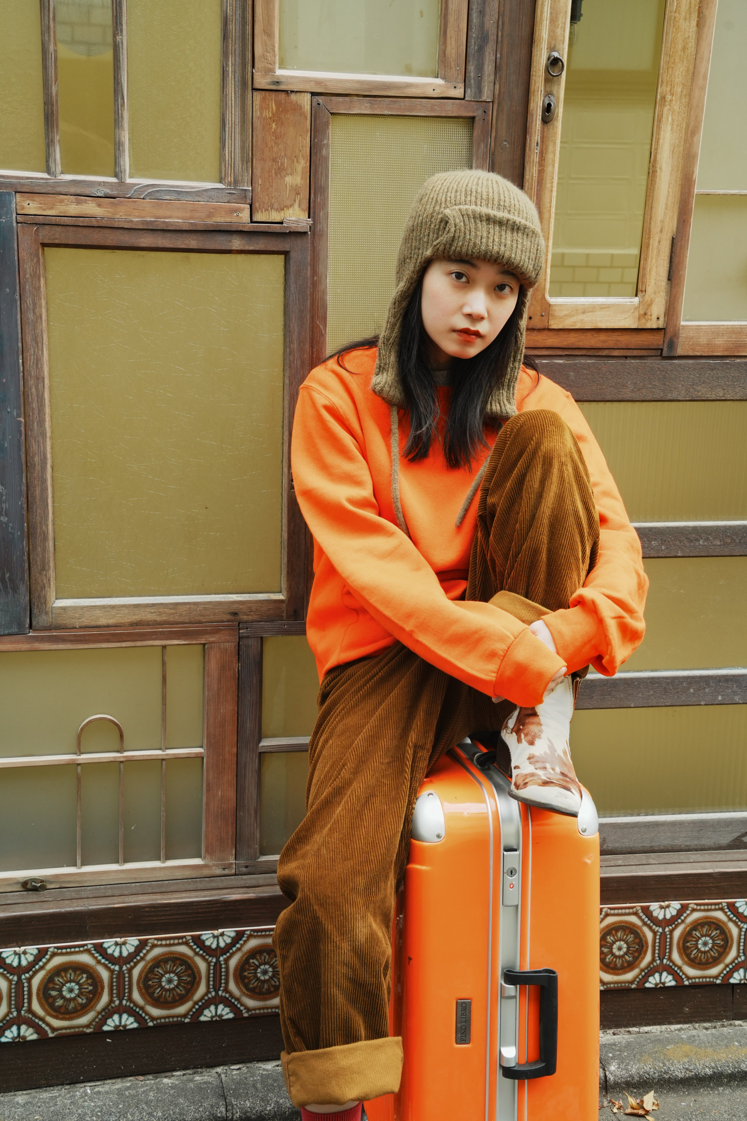 鬼フェード Russell Athletic パーカー 前V 5段プリント　墨黒 リザード ReZARD Half Zip-up Hoodie （ブラック
