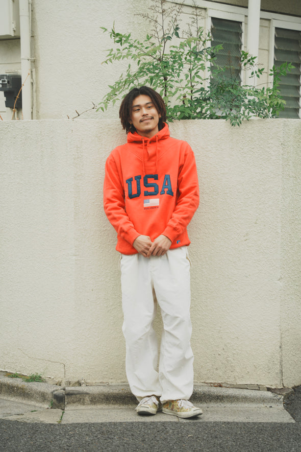 Pro Cotton Sweat PullOver Button Up Hoodie〈RC-18527〉-RUSSELL ATHLETIC-