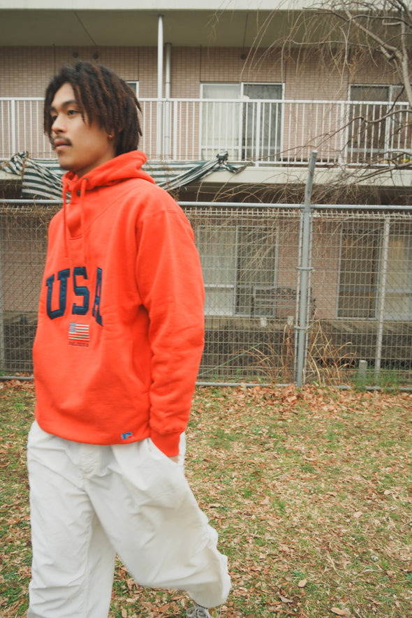 Pro Cotton Sweat PullOver Button Up Hoodie〈RC-18527〉-RUSSELL ATHLETIC-