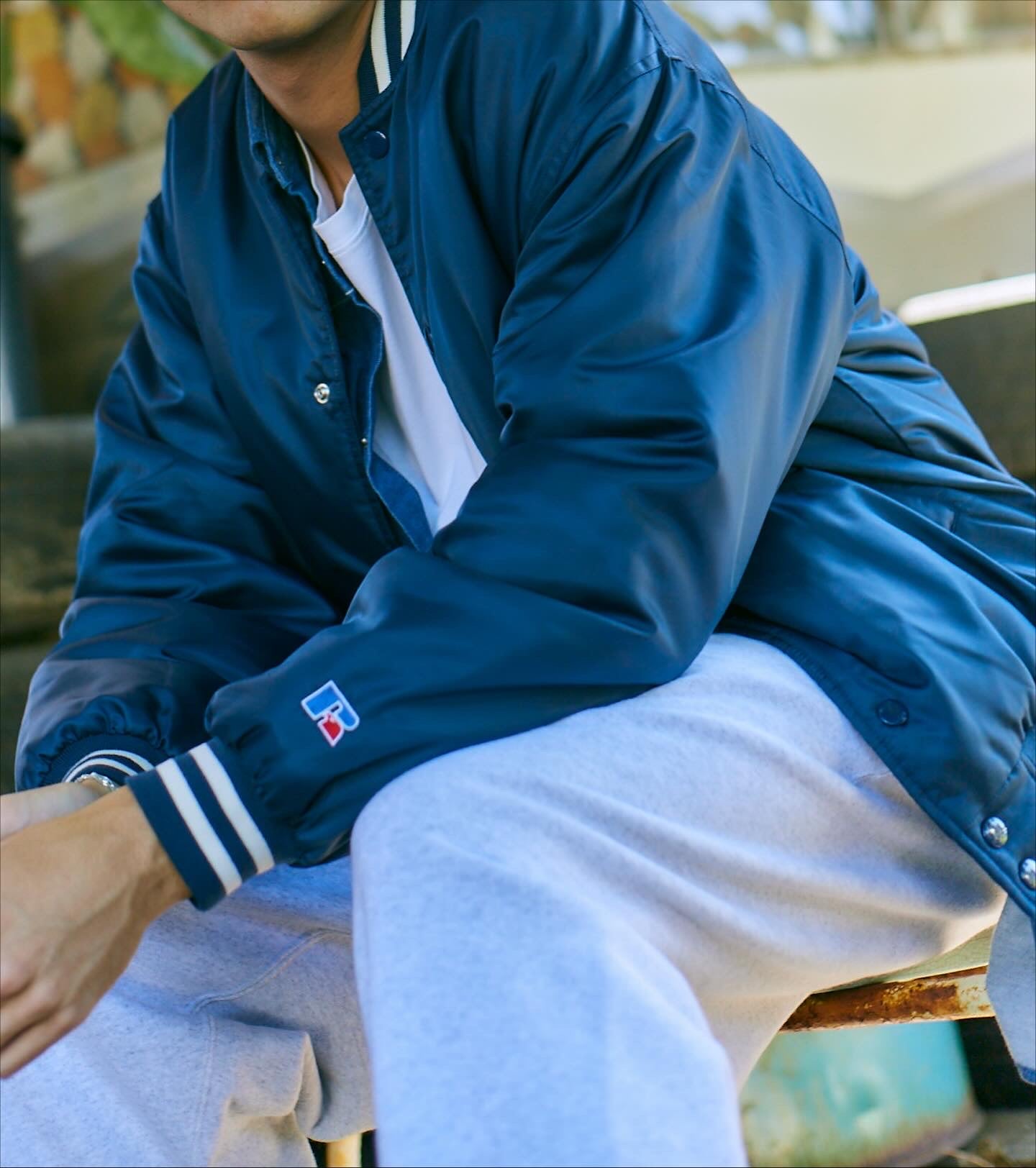 ＜RJ-23008＞Nylon Varsity Light Jacket