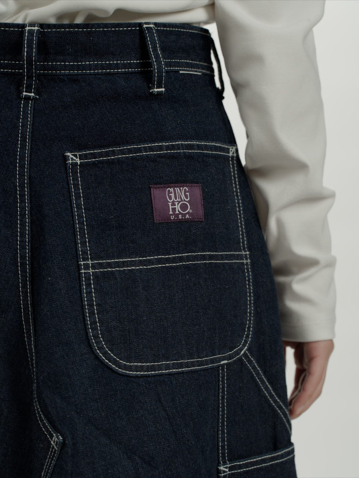 ＜GHI#26558W＞11.5oz Cotton Denim Painter Skirt 'CARPENTER'