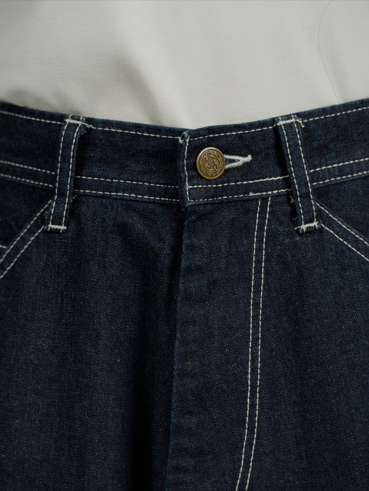 ＜GHI#26558W＞11.5oz Cotton Denim Painter Skirt 'CARPENTER'