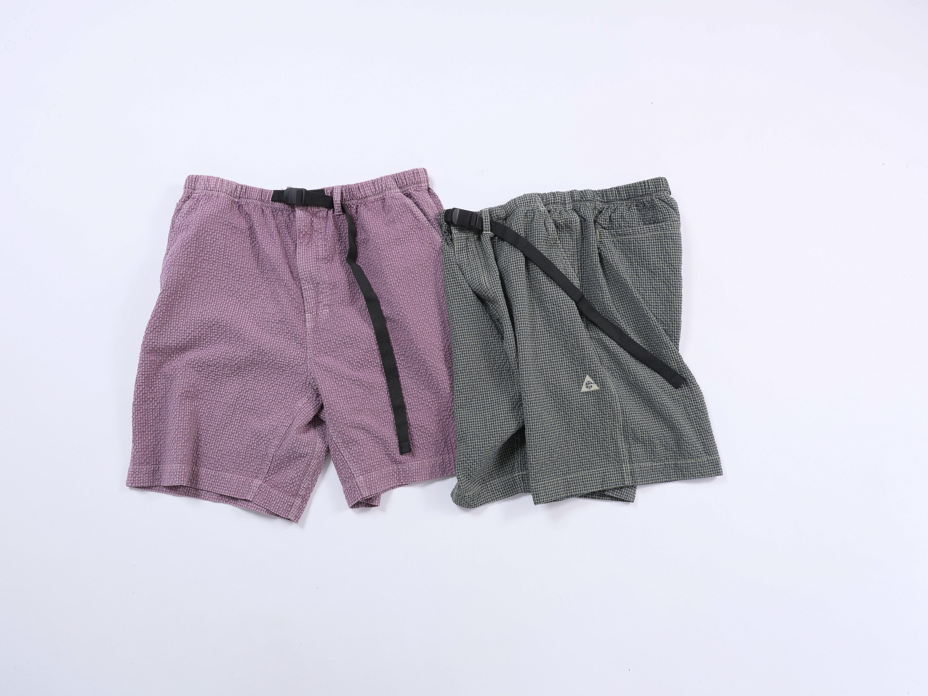 ＜GRC#26050＞Garment Dyed Seersucker Shorts