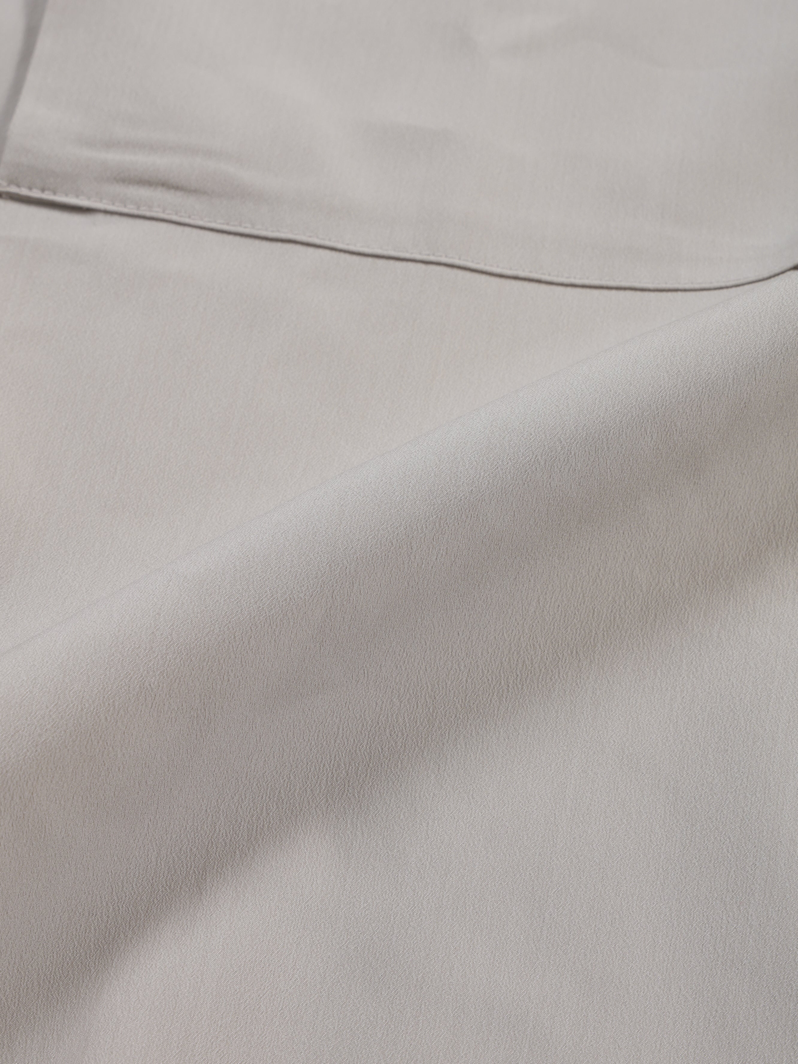 ＜GRJ#26034＞Synthetic Crepe Taffeta Button up S/S Leisure Shirt