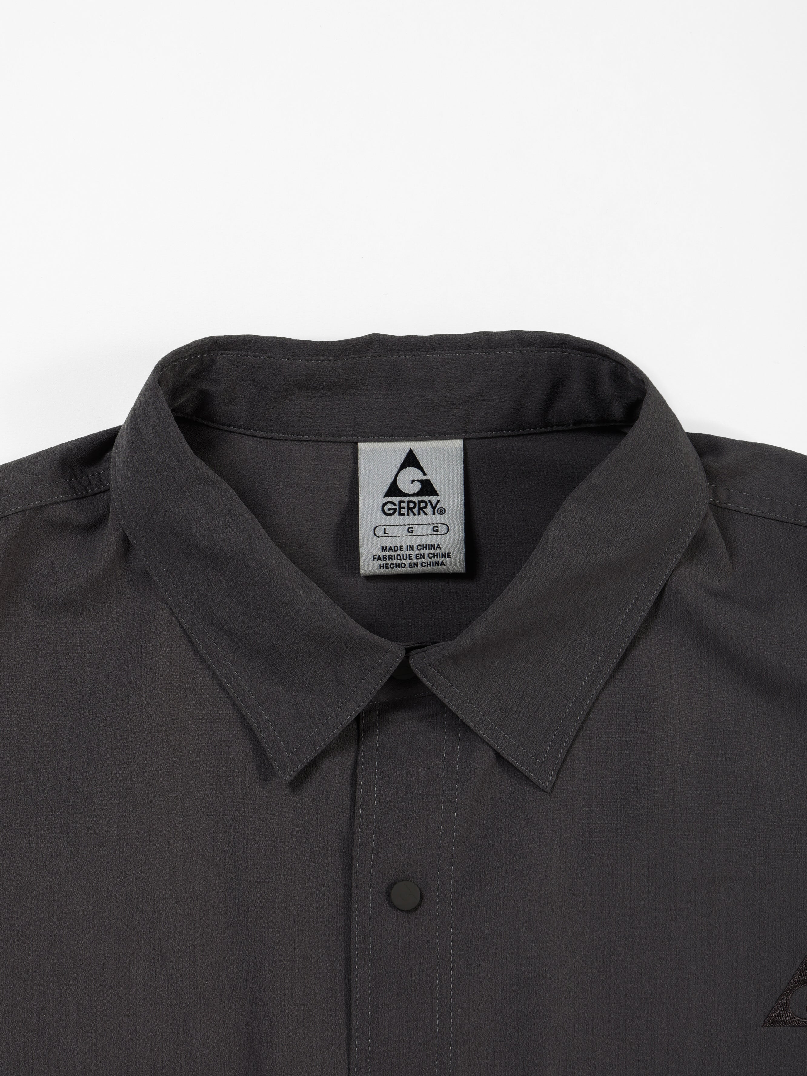 ＜GRJ#26034＞Synthetic Crepe Taffeta Button up S/S Leisure Shirt