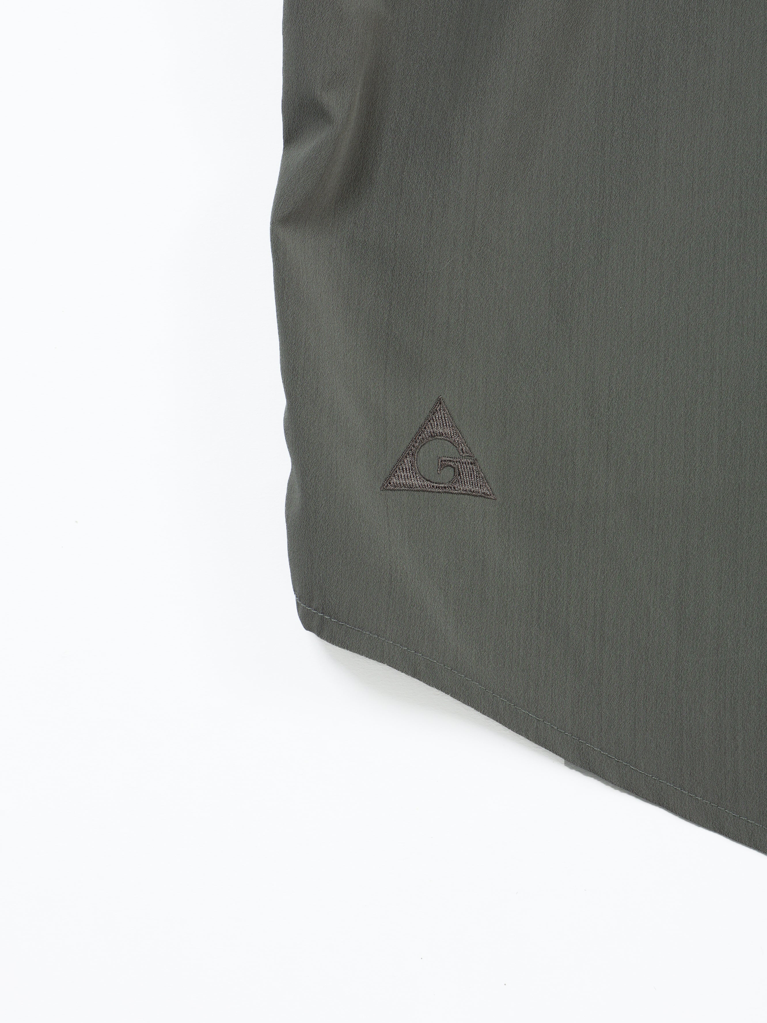 ＜GRJ#26034＞Synthetic Crepe Taffeta Button up S/S Leisure Shirt