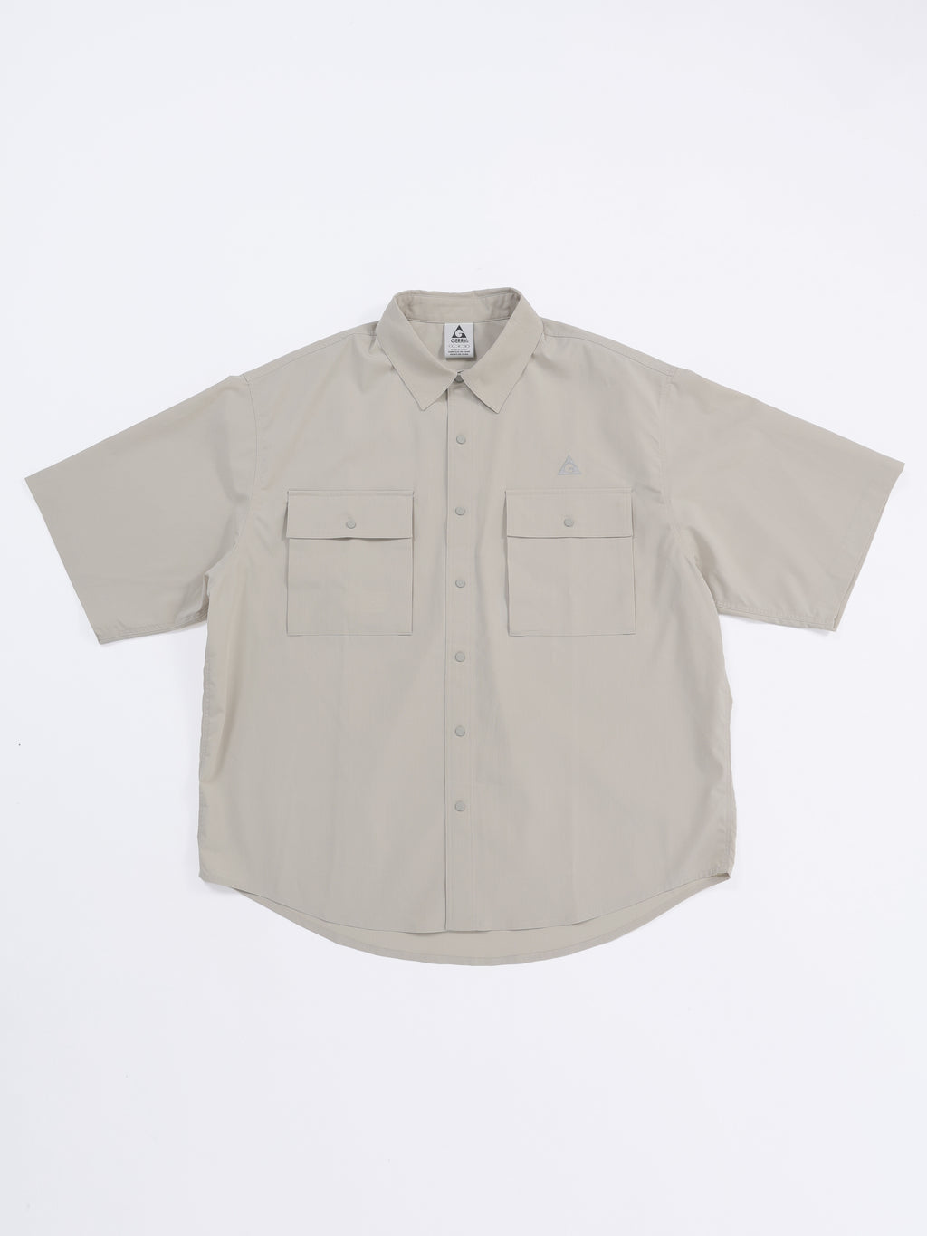 ＜GRJ#26034＞Synthetic Crepe Taffeta Button up S/S Leisure Shirt