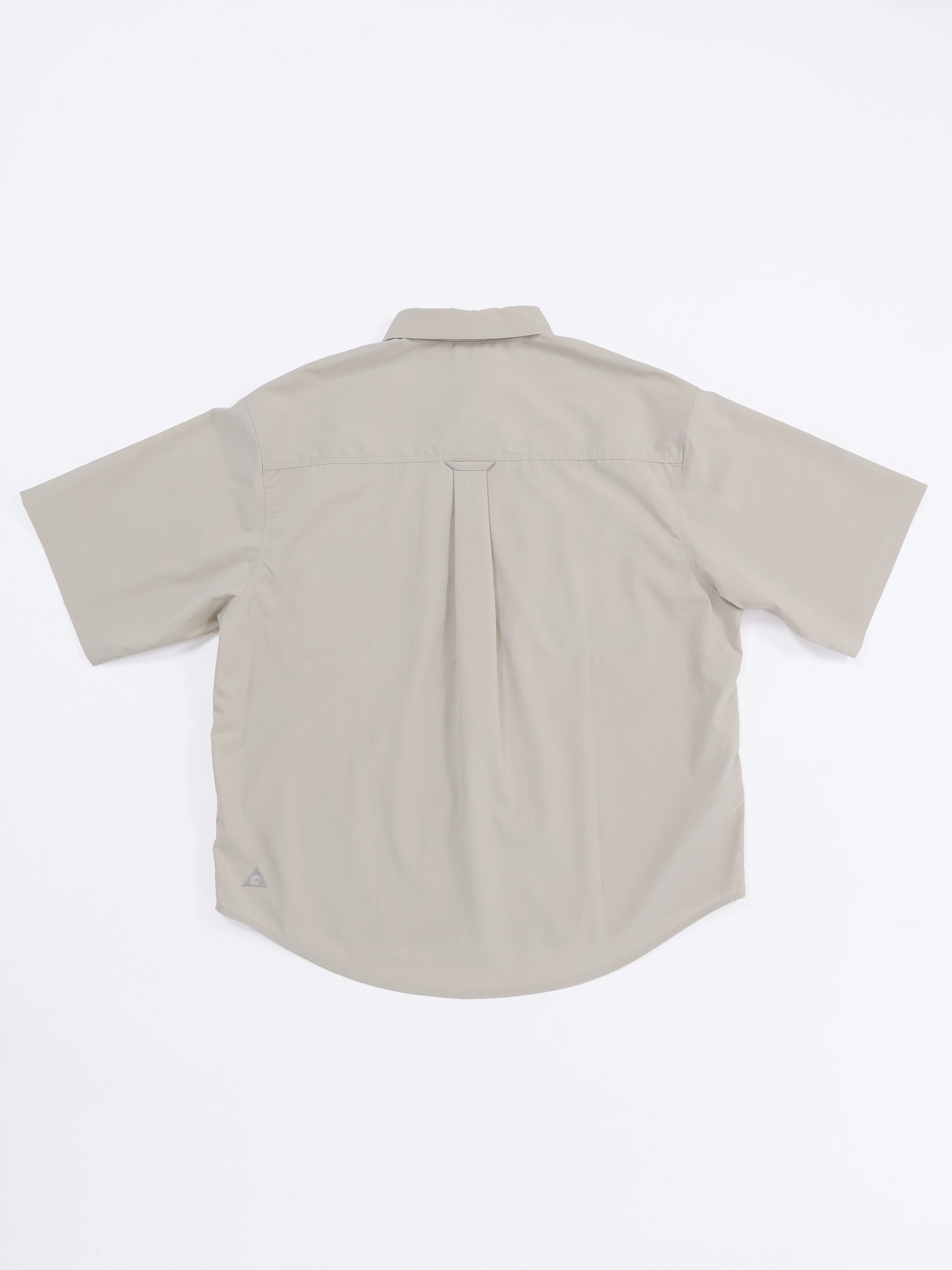 ＜GRJ#26034＞Synthetic Crepe Taffeta Button up S/S Leisure Shirt