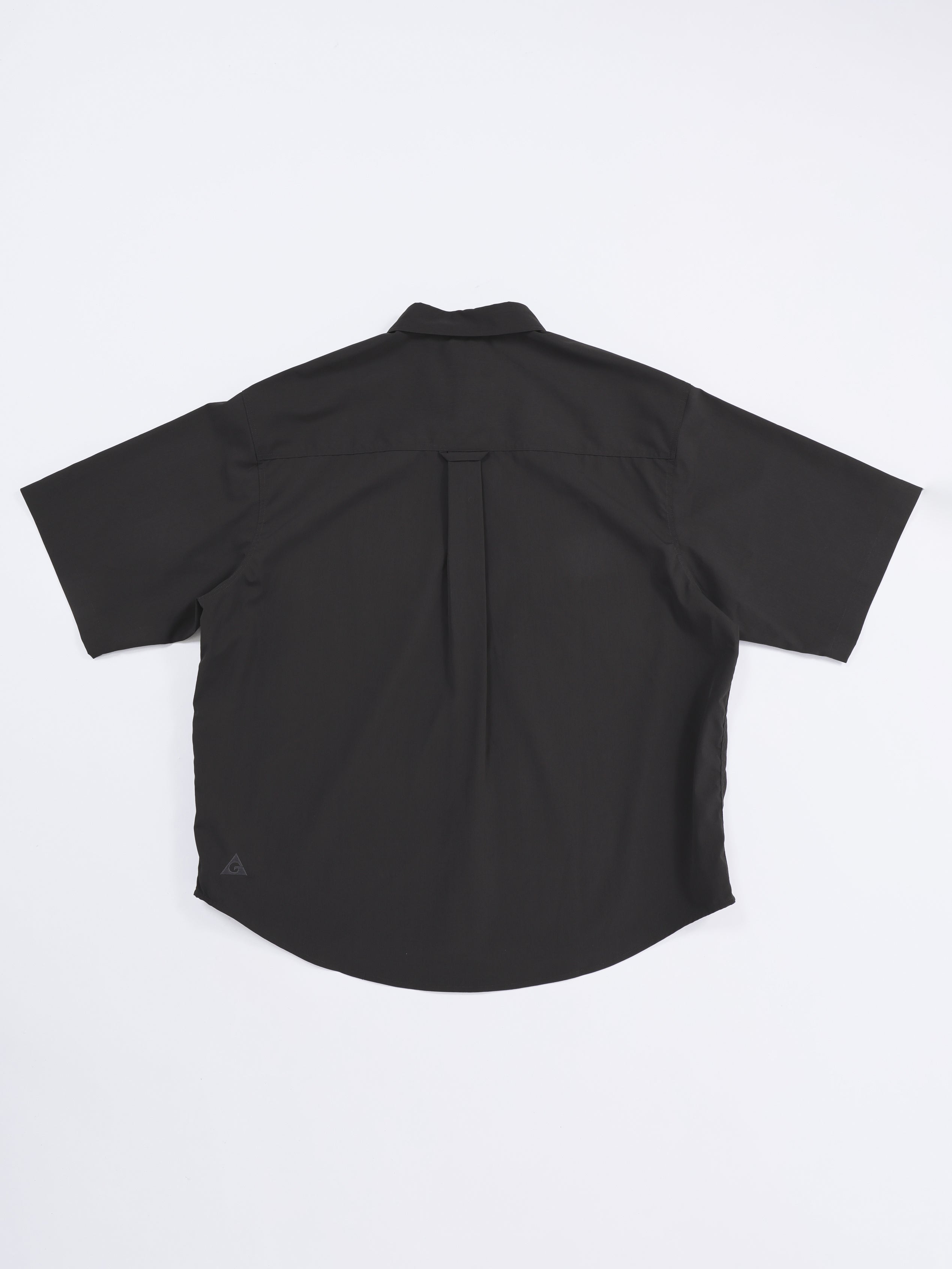 ＜GRJ#26034＞Synthetic Crepe Taffeta Button up S/S Leisure Shirt