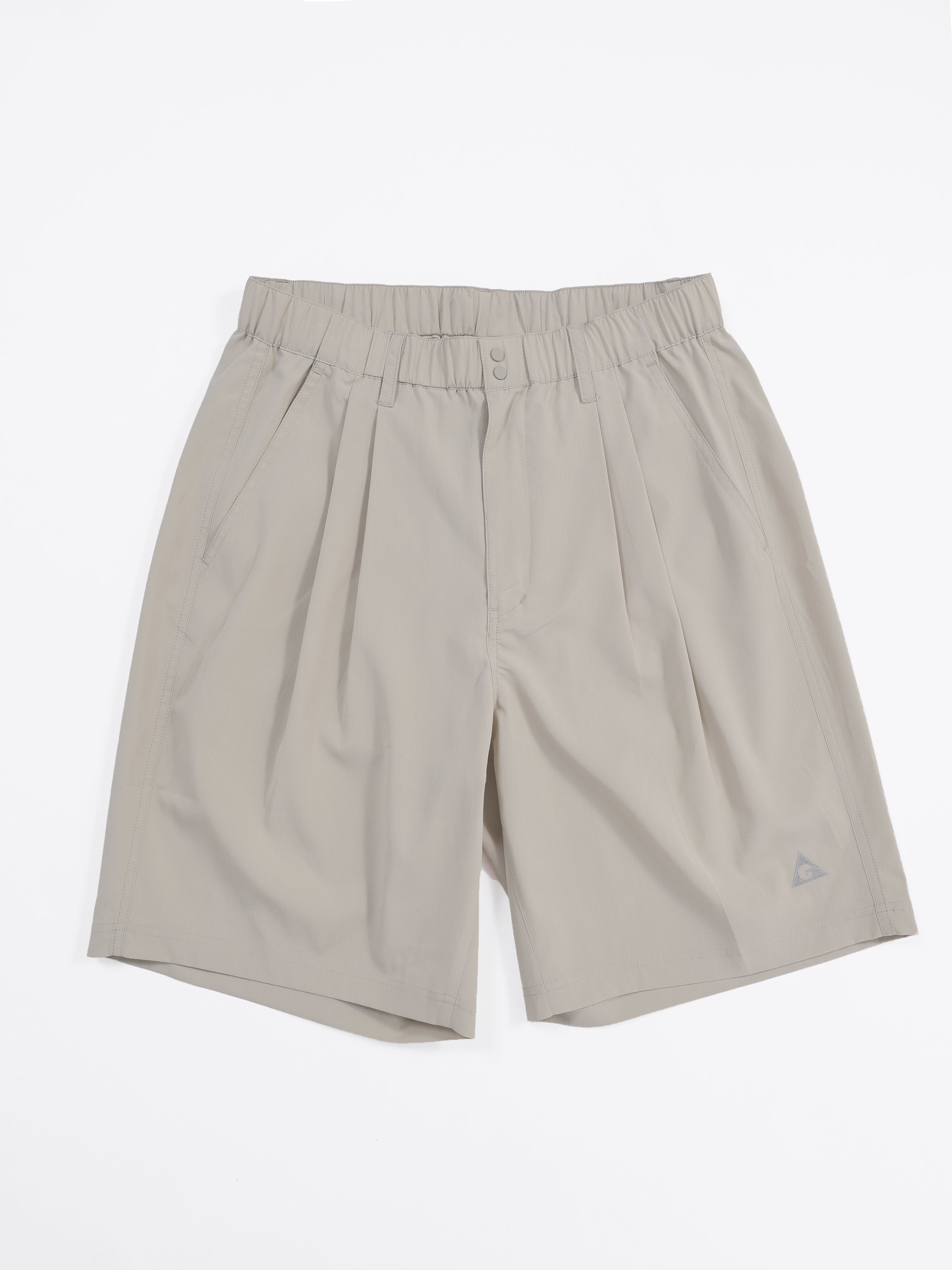 ＜GRJ#26035＞Synthetic Crepe Taffeta Tuck Shorts