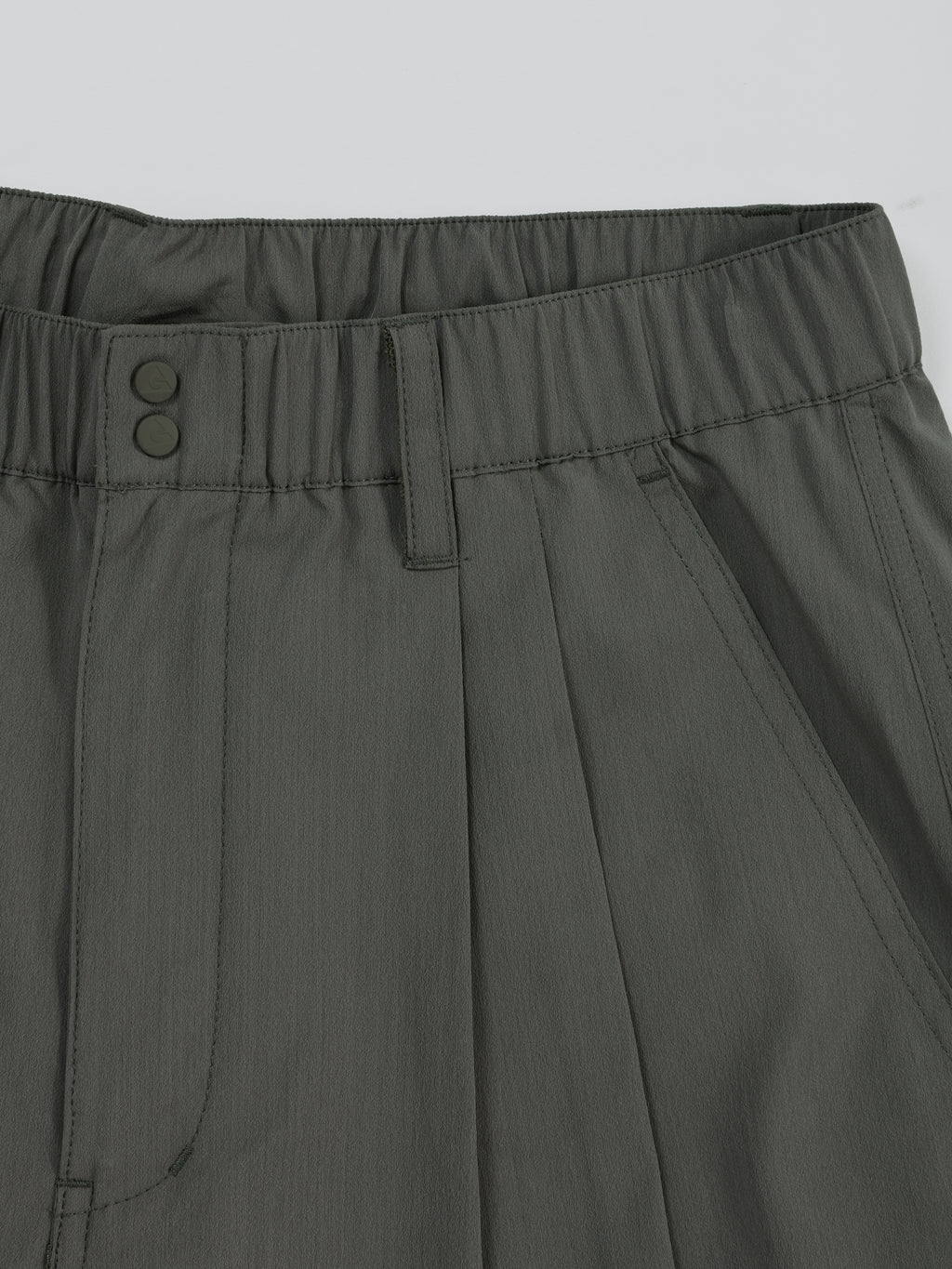 ＜GRJ#26035＞Synthetic Crepe Taffeta Tuck Shorts