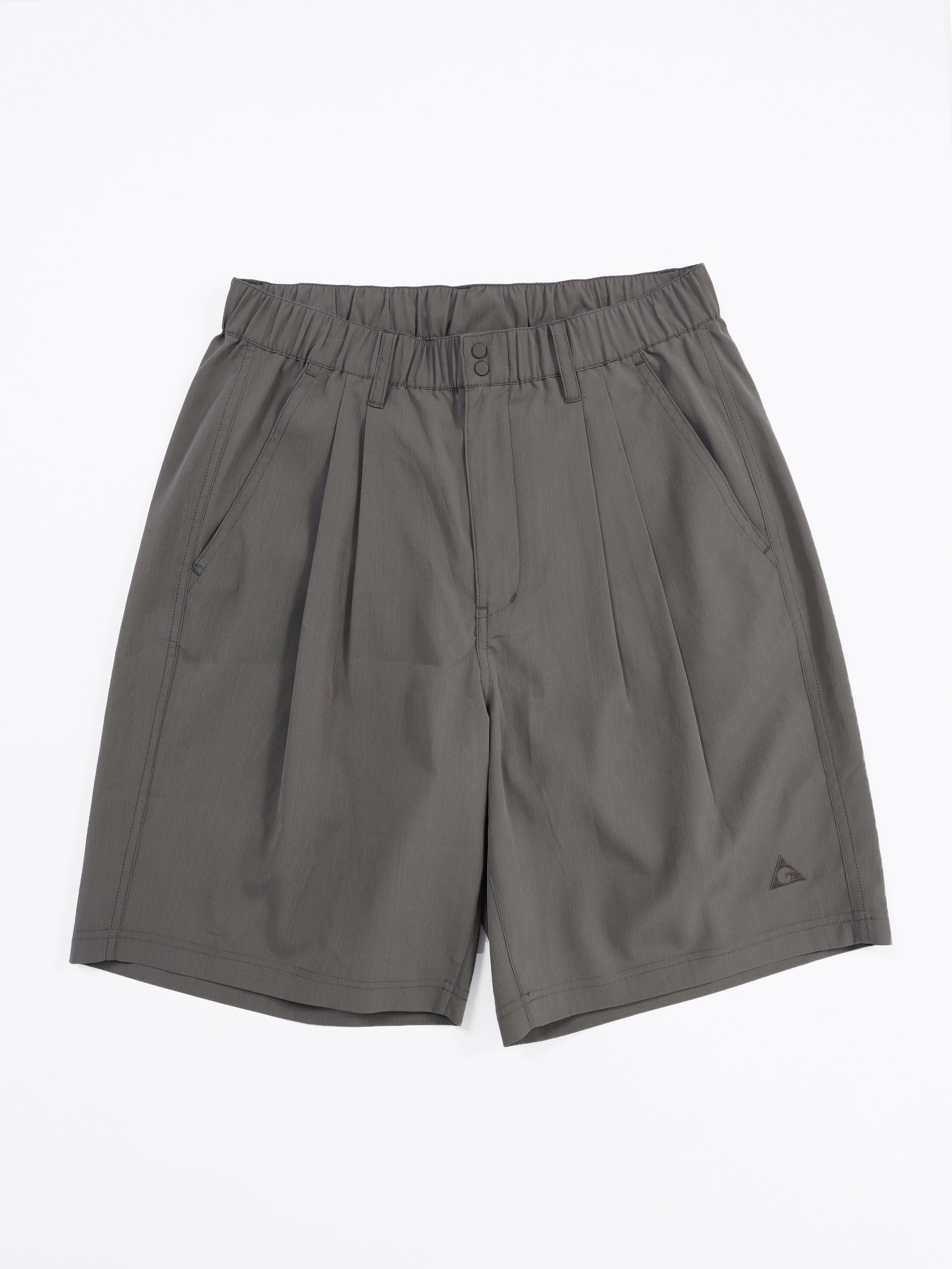 ＜GRJ#26035＞Synthetic Crepe Taffeta Tuck Shorts