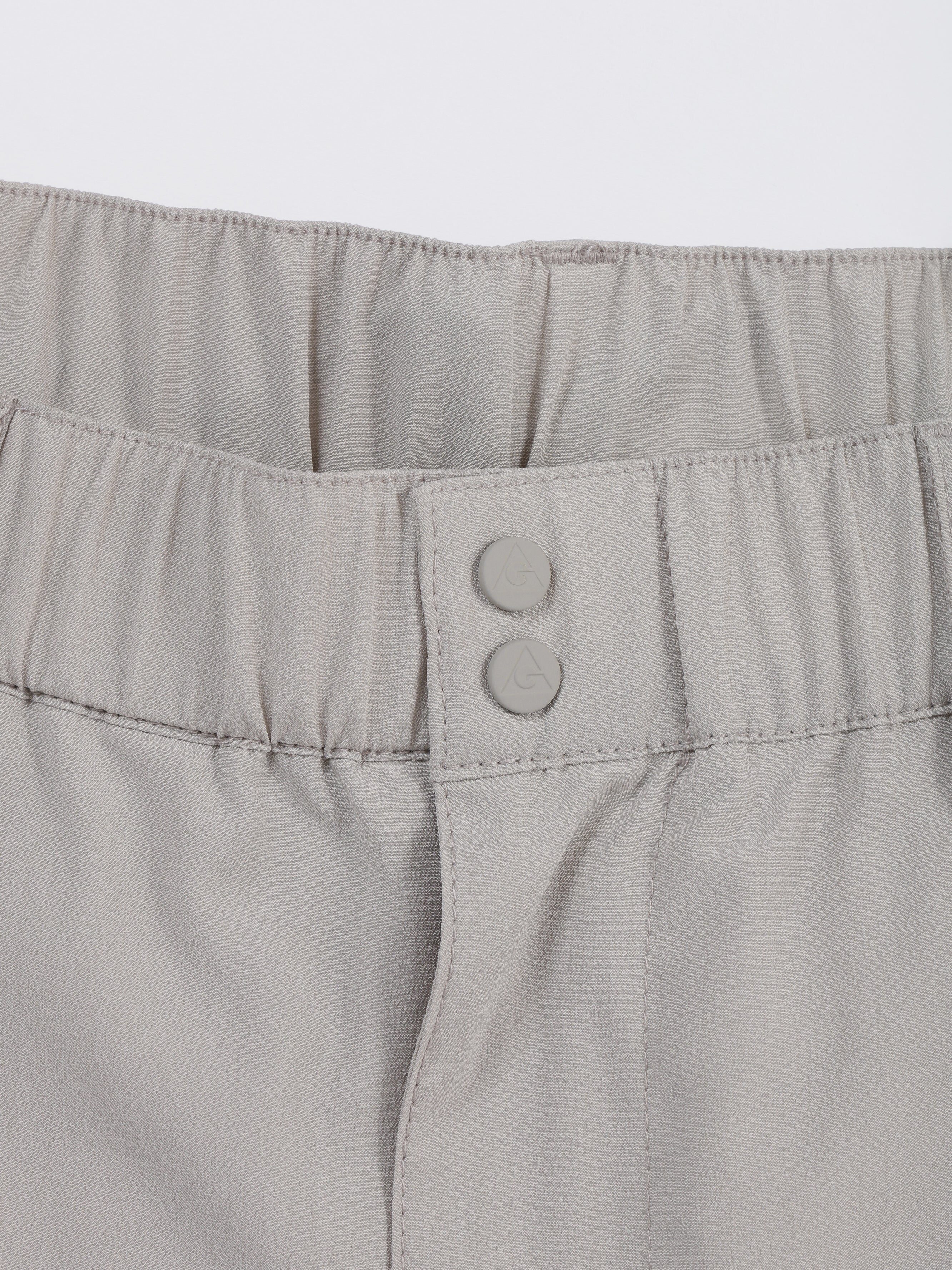 ＜GRJ#26035＞Synthetic Crepe Taffeta Tuck Shorts