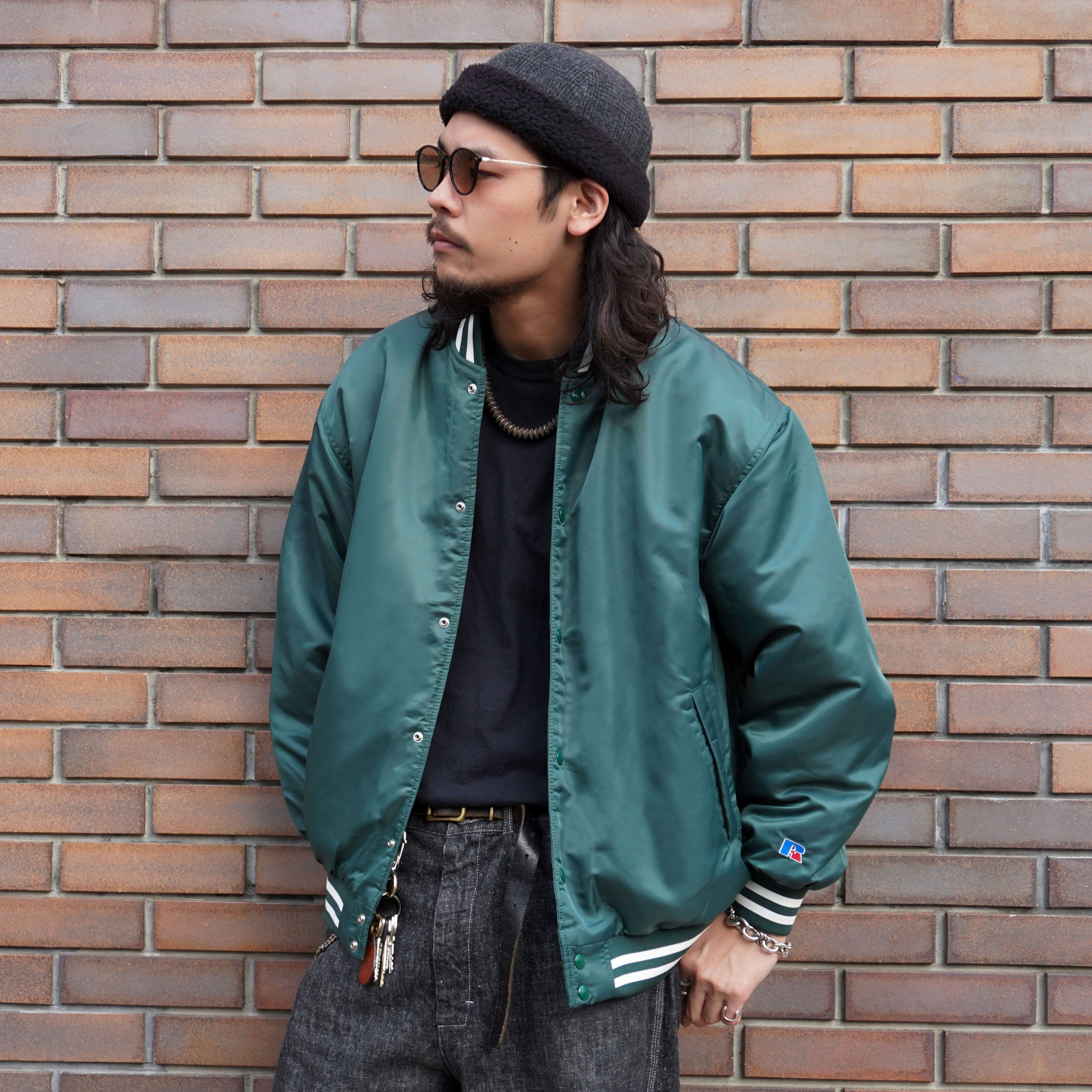 ＜RC-22731＞Nylon Varsity Baseball Jacket