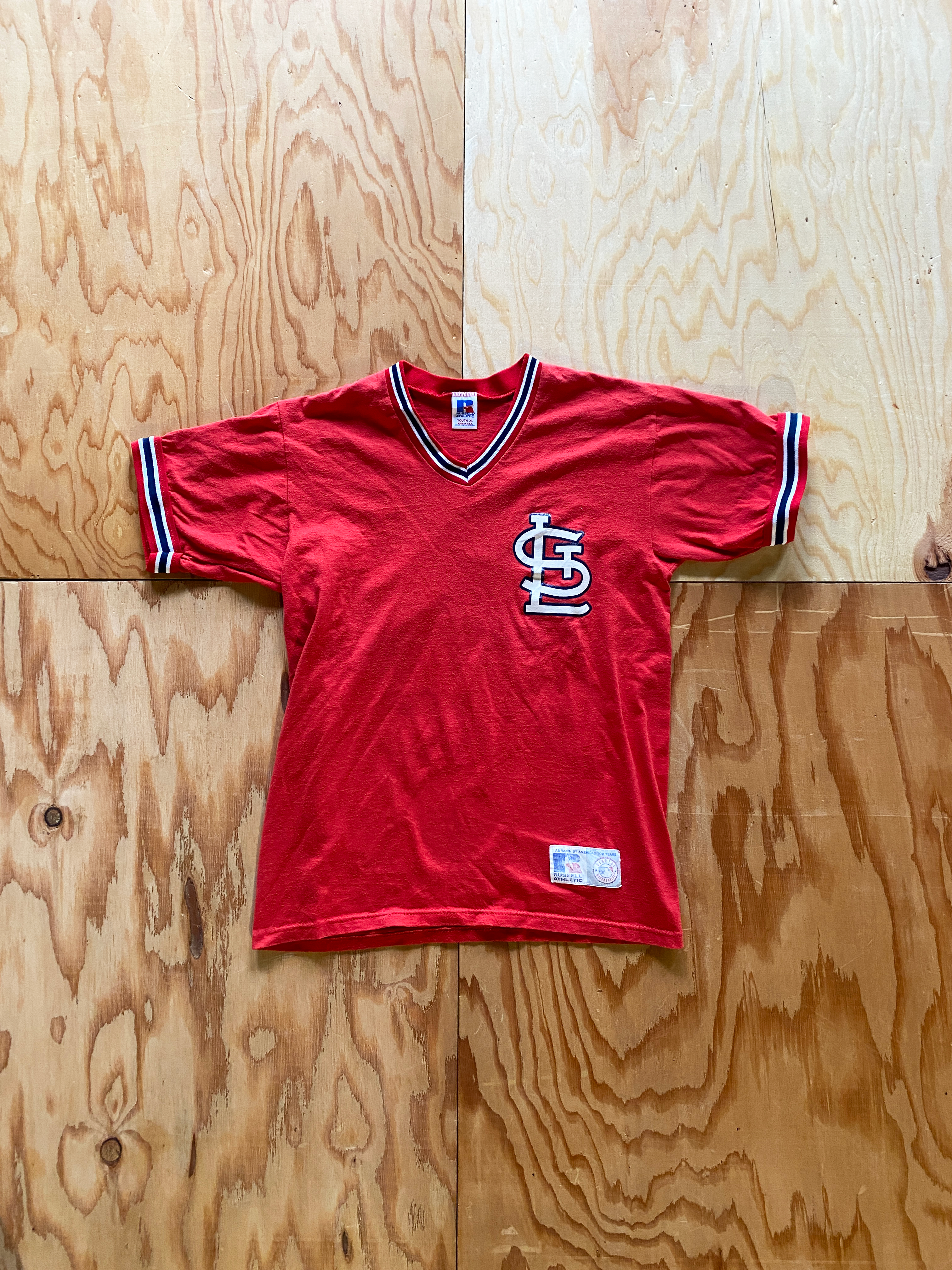 VINTAGE ITEM ＜VTG-27＞RUSSELL ATHLETIC V NECK S/S TEE