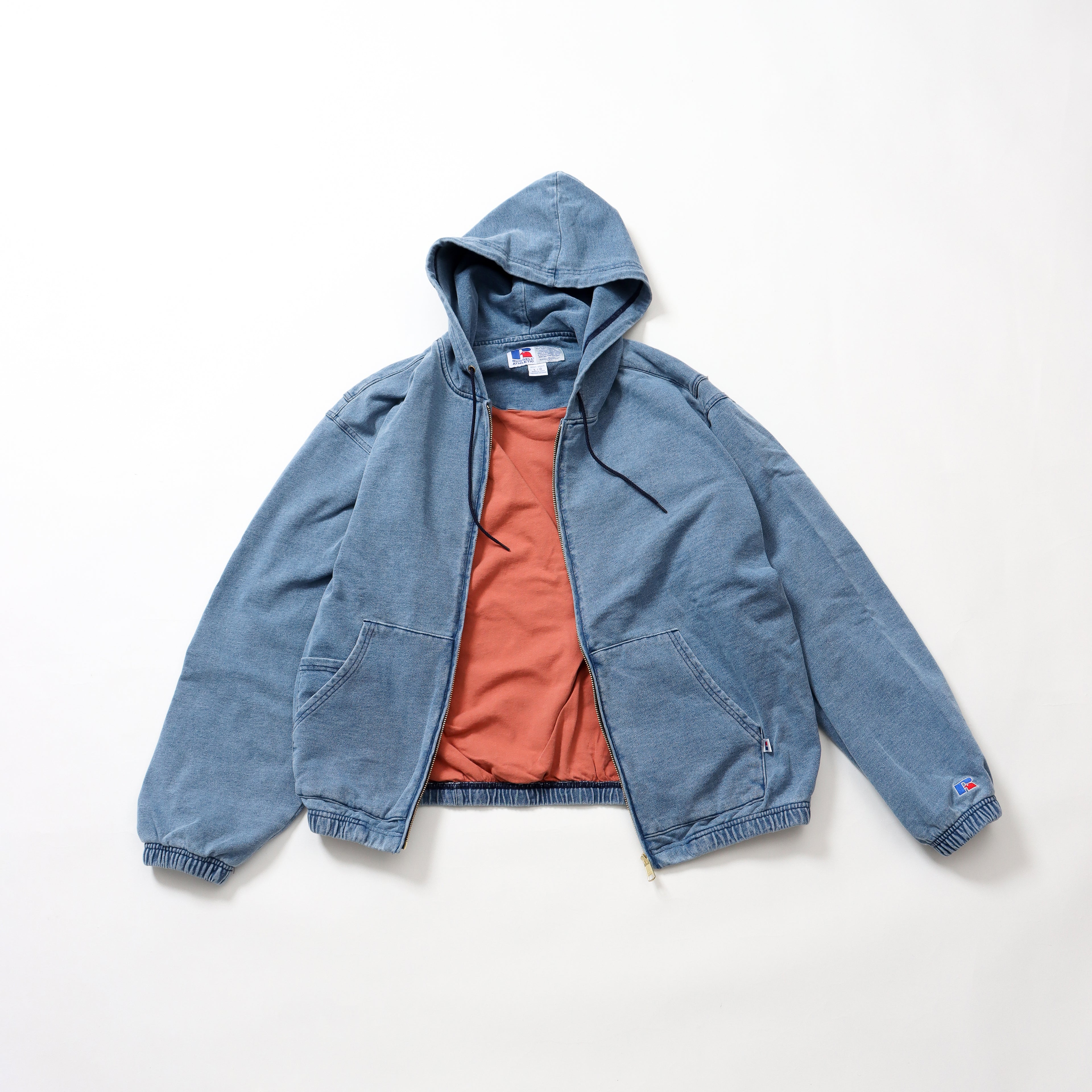 ＜RC-25035＞Denim Sweat Zip-up Hoodie