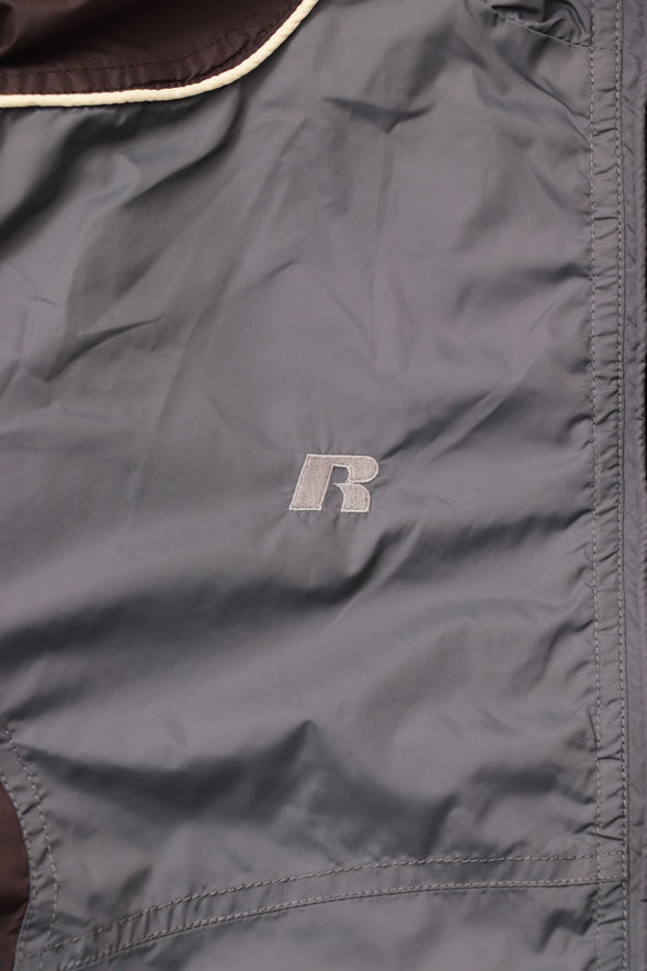 NYLON TRAINING JACKET ＜RC-24745＞ BLUE×GUNMETAL　【RUSSELL ATHLETIC】