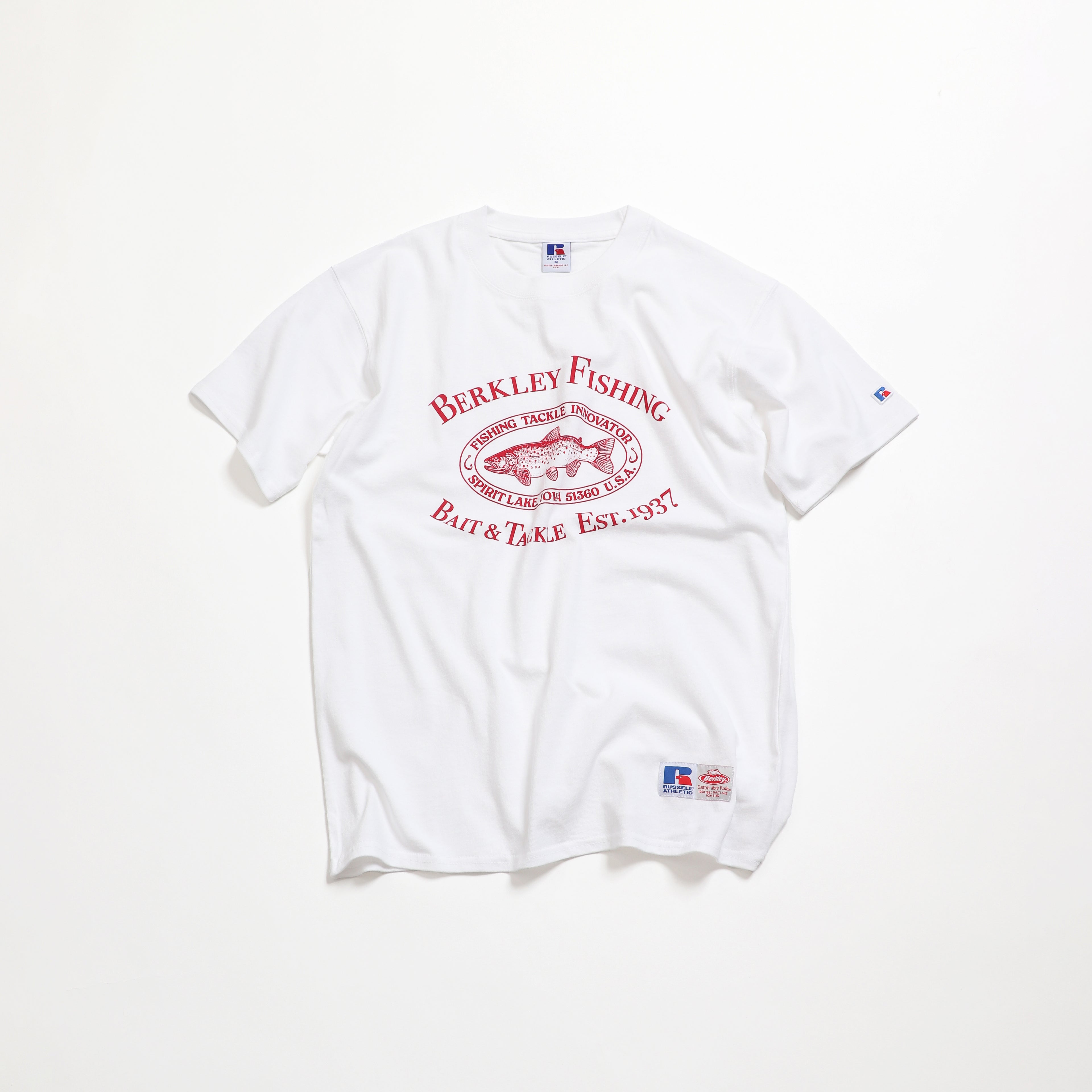 ＜RBK-2504＞Russell×Berkley Oval Trout Logo Heavy Cotton Jersey S/S T