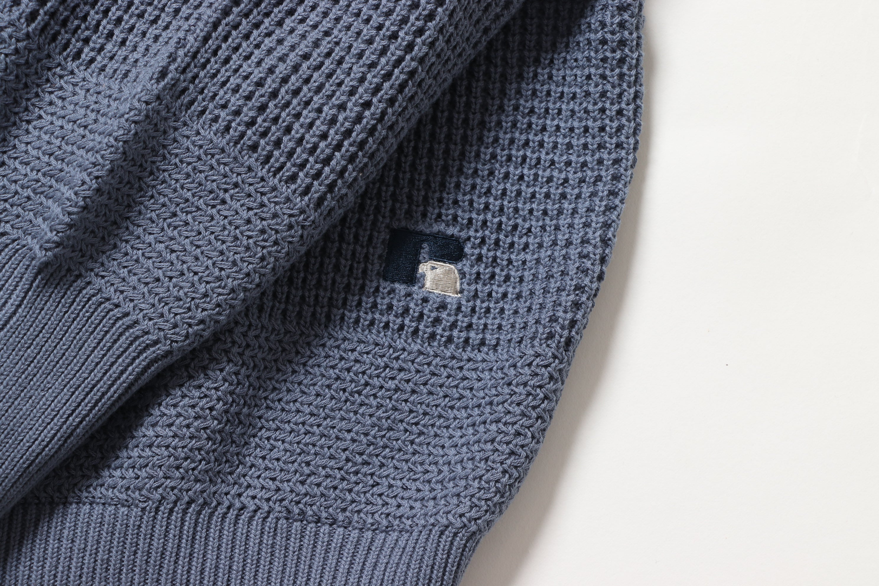 ＜RC-24711＞7G Cotton Rib Knit Henley Neck Sweater