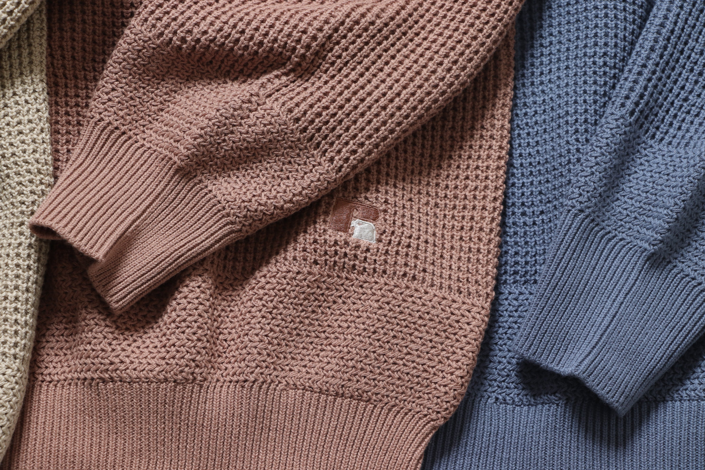 ＜RC-24711＞7G Cotton Rib Knit Henley Neck Sweater
