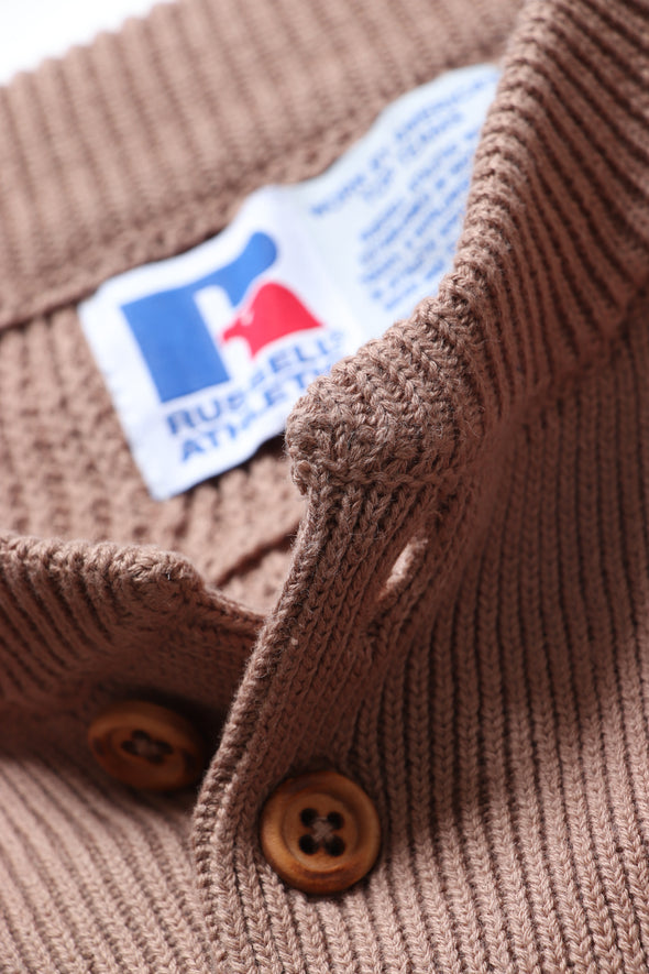 7G Cotton Rib Knit Henley Neck Sweater〈RC-24711〉-RUSSELL ATHLETIC-