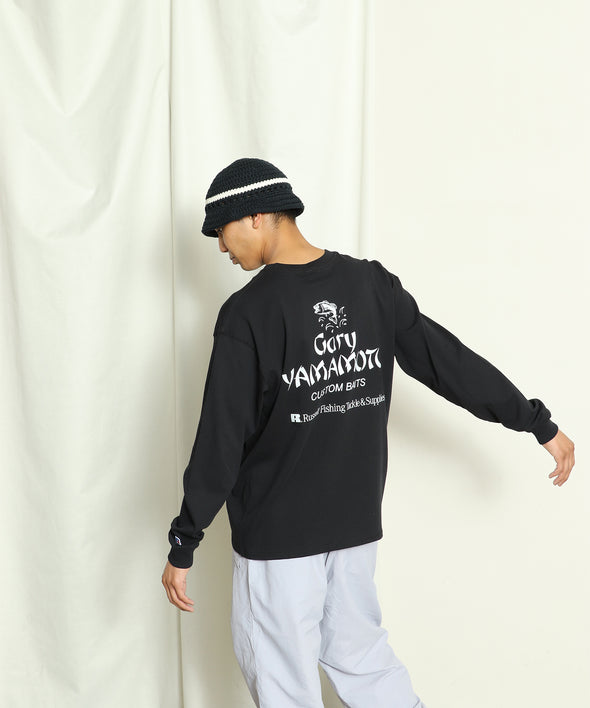 《online Limited 》RussellｘGary YMAMOTO Gary ❛Back Logo❜ Heavy Cotton JerseyL/S T＜RGY-2409＞RUSSELL ATHLETIC