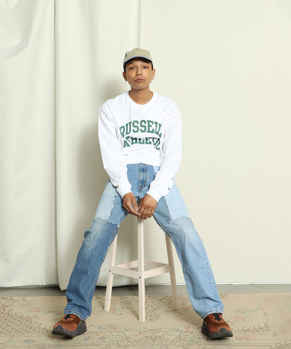 - online Limited --STANDARD ESSENTIALS-   RUSSELL ARCH LOGO PRINT LONG SLEEVE T＜RC-24252EC＞RUSSELL ATHLETIC