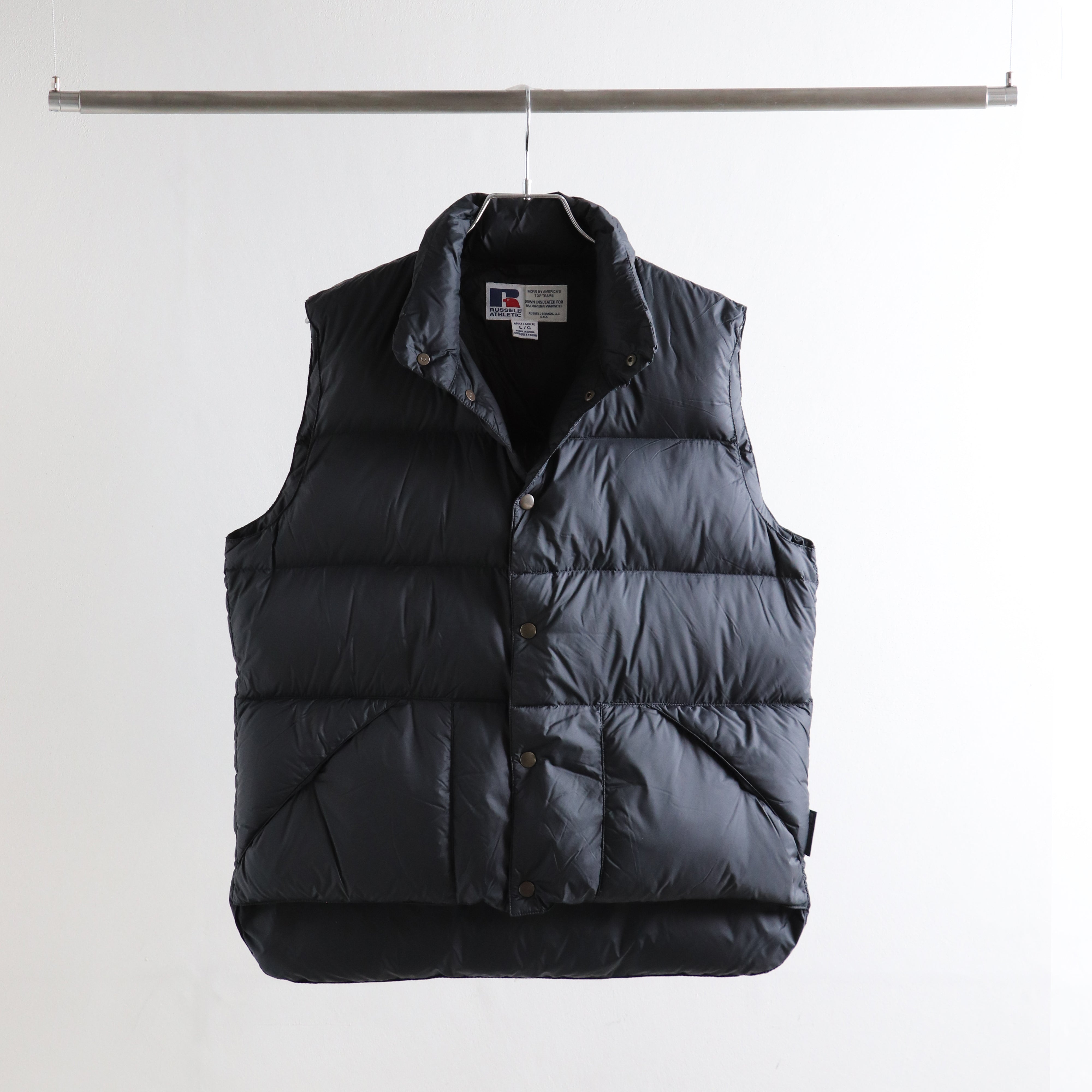 RUSSELL ATHLETIC　ダウンベスト　ブラック Russell Athletic ダウンベスト ダウン Athletic/ラッセル