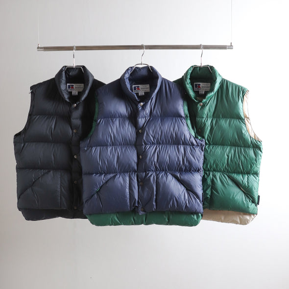 《online Limited》Recycled Down Vest ＜RJ-23727＞RUSSELL ATHLETIC