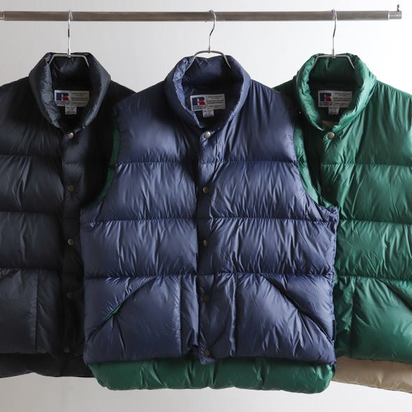 《online Limited》Recycled Down Vest ＜RJ-23727＞RUSSELL ATHLETIC