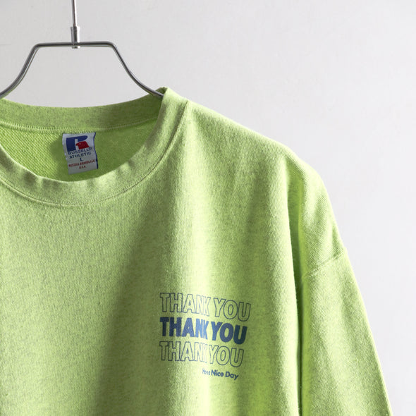 《online Limited》'Thank you' Sweat Crew Neck Shirt＜RC-23752＞RUSSELL ATHLETIC