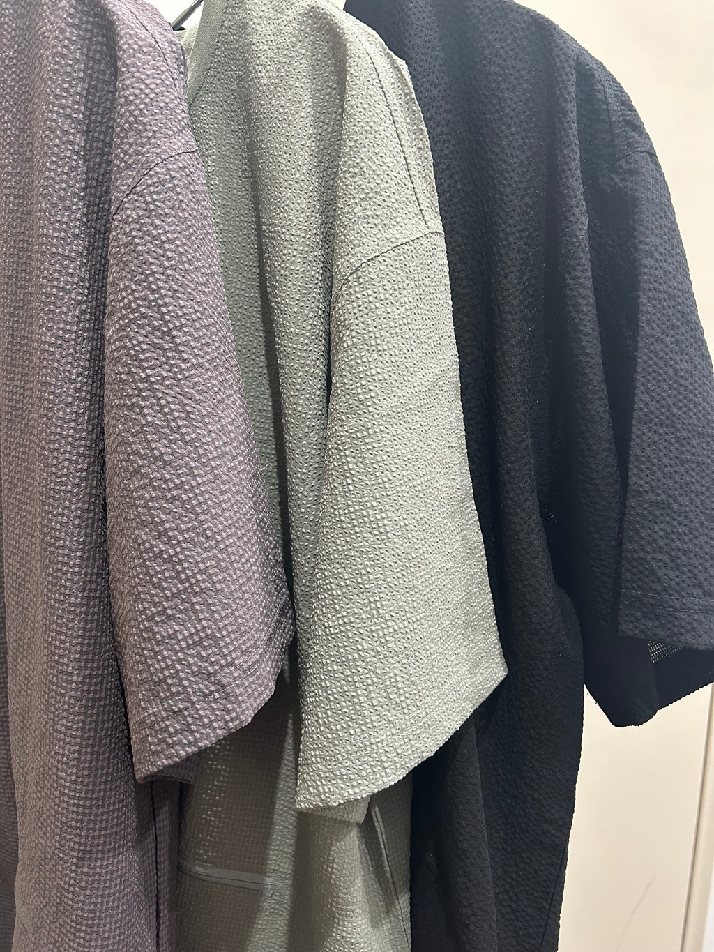 ＜GRJ#26036＞Seersucker Vent Mesh S/S Pullover Shirt