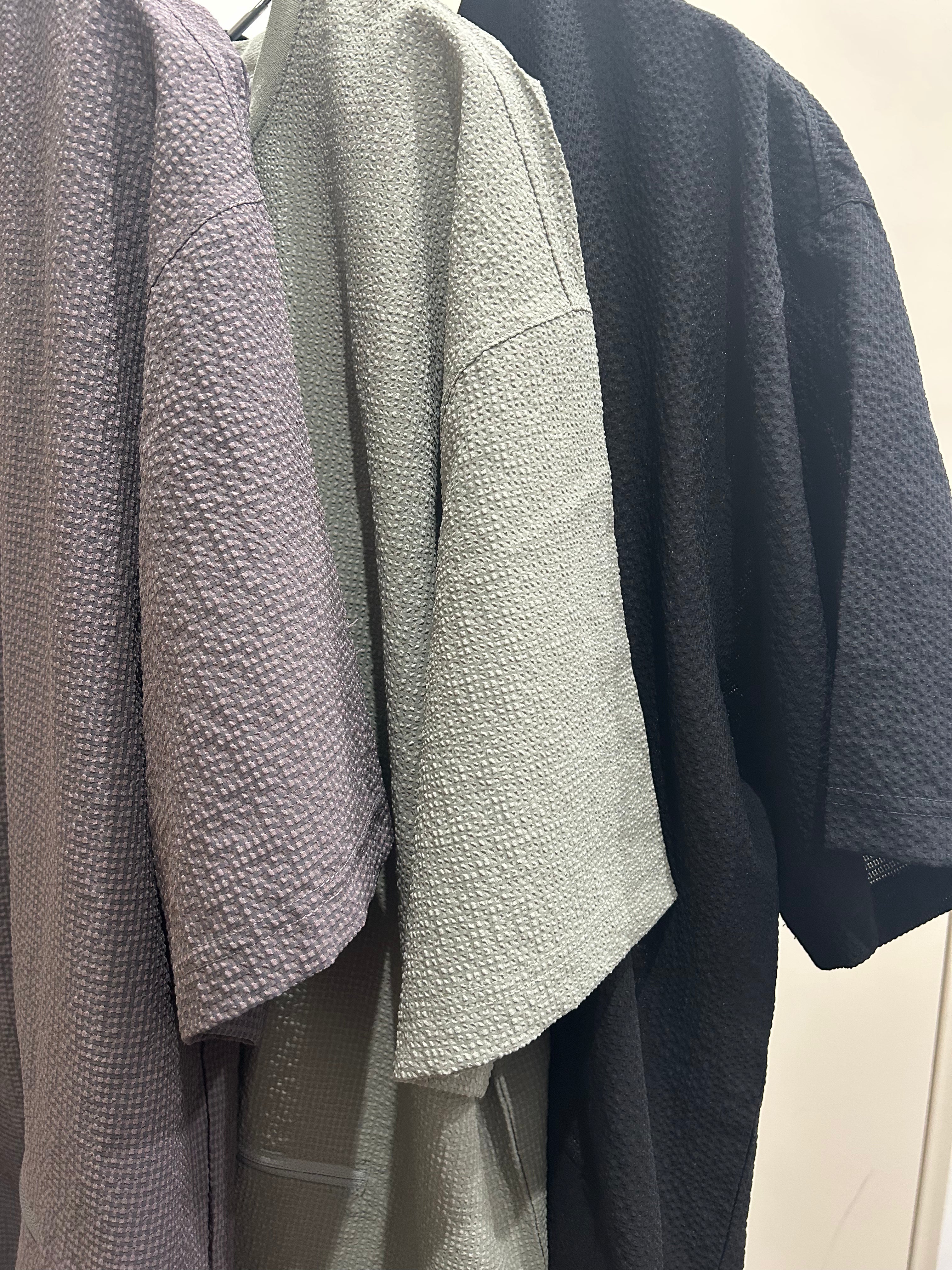 ＜GRJ#26036＞Seersucker Vent Mesh S/S Pullover Shirt