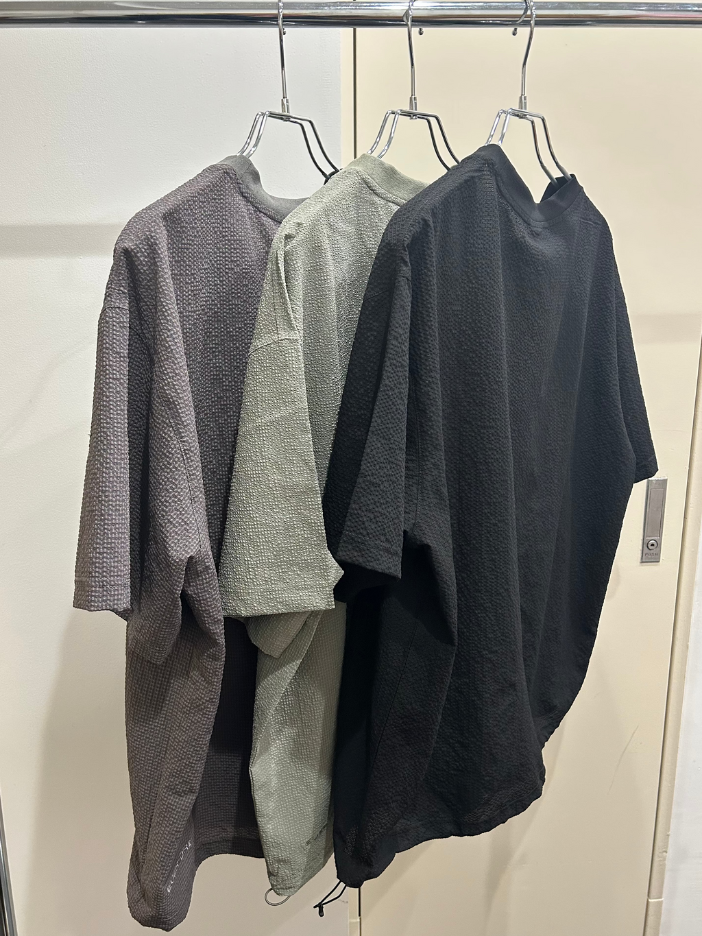 ＜GRJ#26036＞Seersucker Vent Mesh S/S Pullover Shirt
