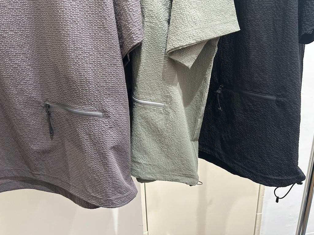 ＜GRJ#26036＞Seersucker Vent Mesh S/S Pullover Shirt