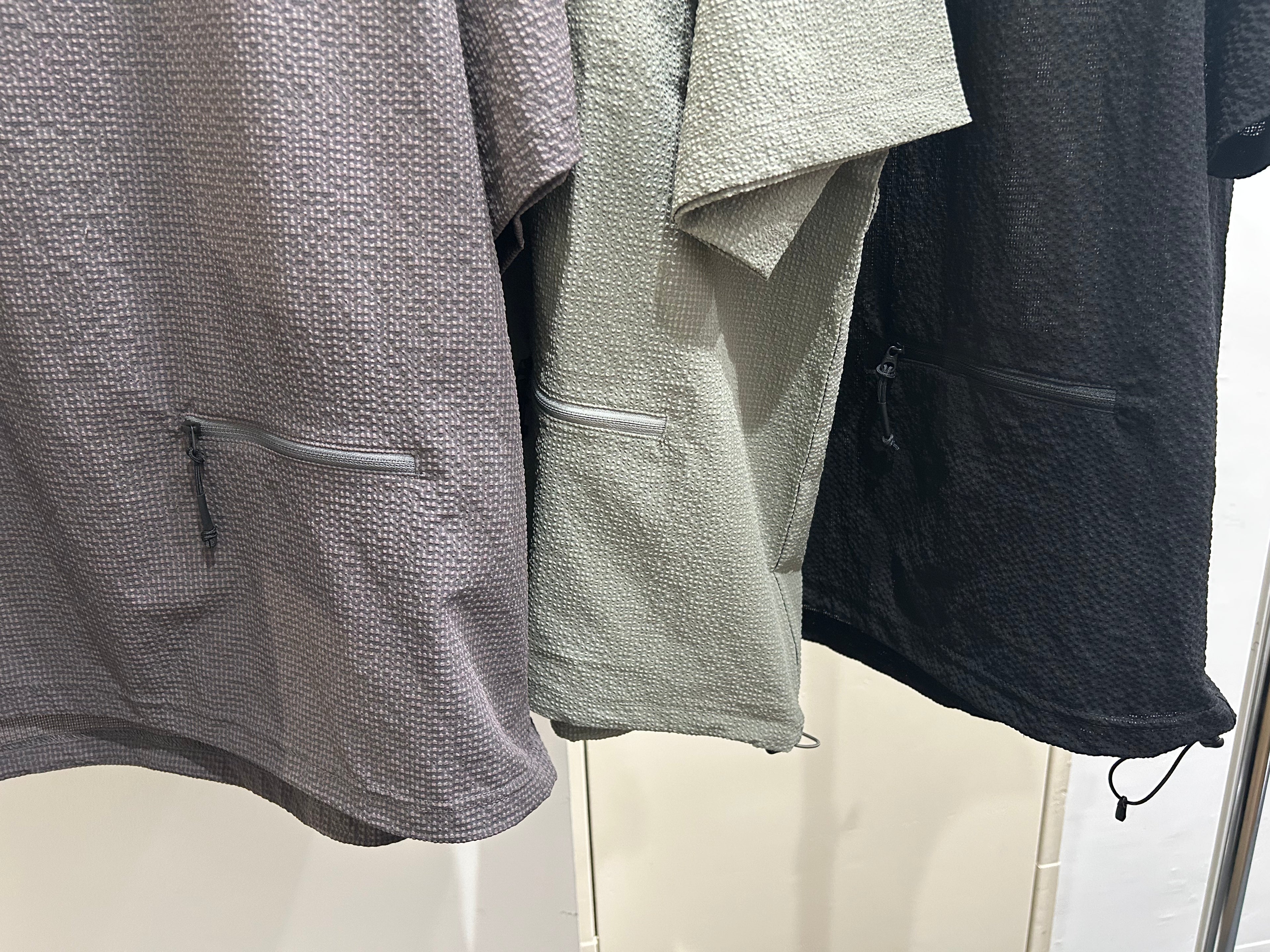＜GRJ#26036＞Seersucker Vent Mesh S/S Pullover Shirt
