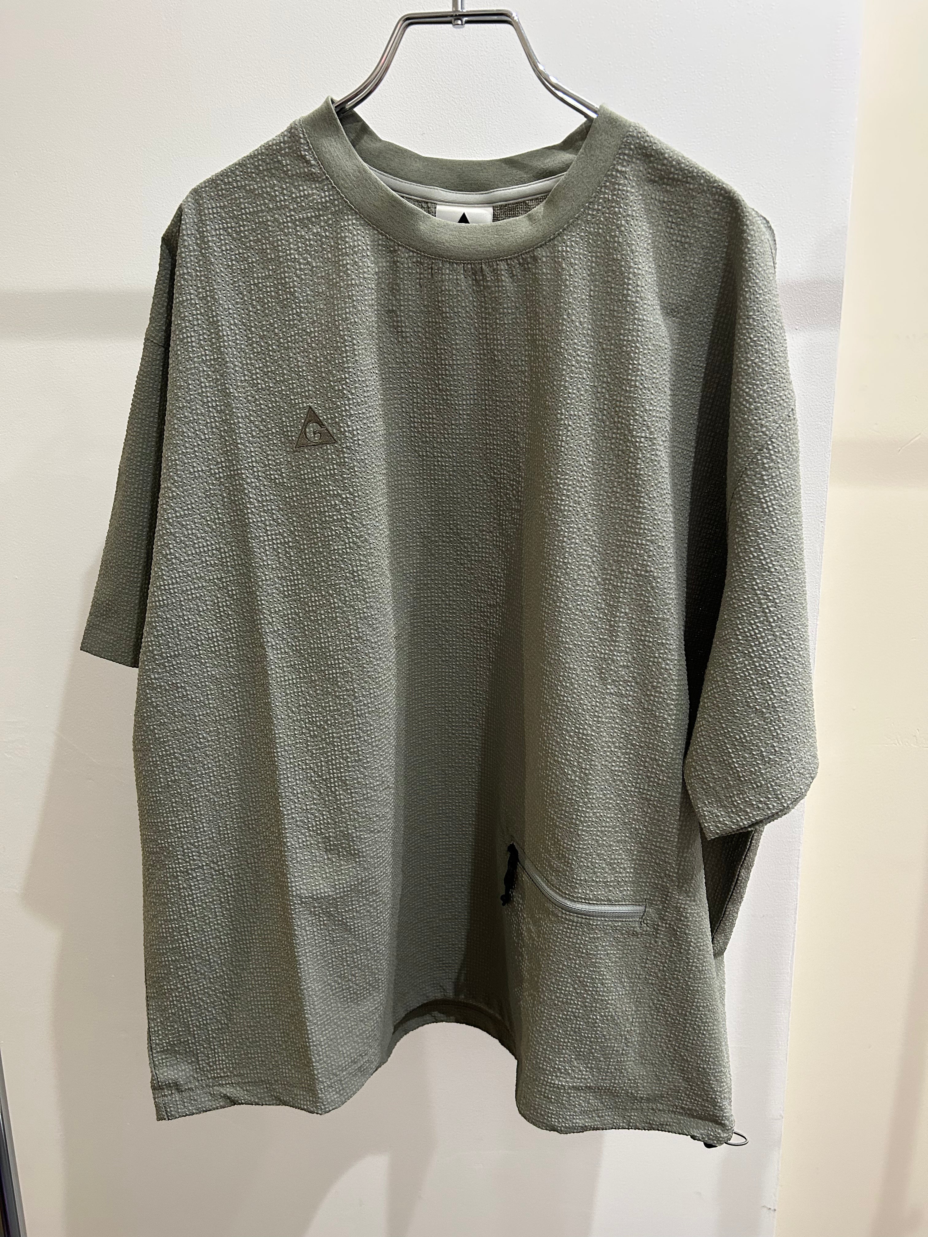 ＜GRJ#26036＞Seersucker Vent Mesh S/S Pullover Shirt