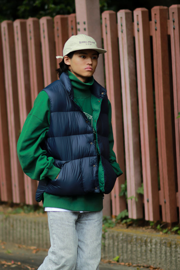 《online Limited》Recycled Down Vest ＜RJ-23727＞RUSSELL ATHLETIC