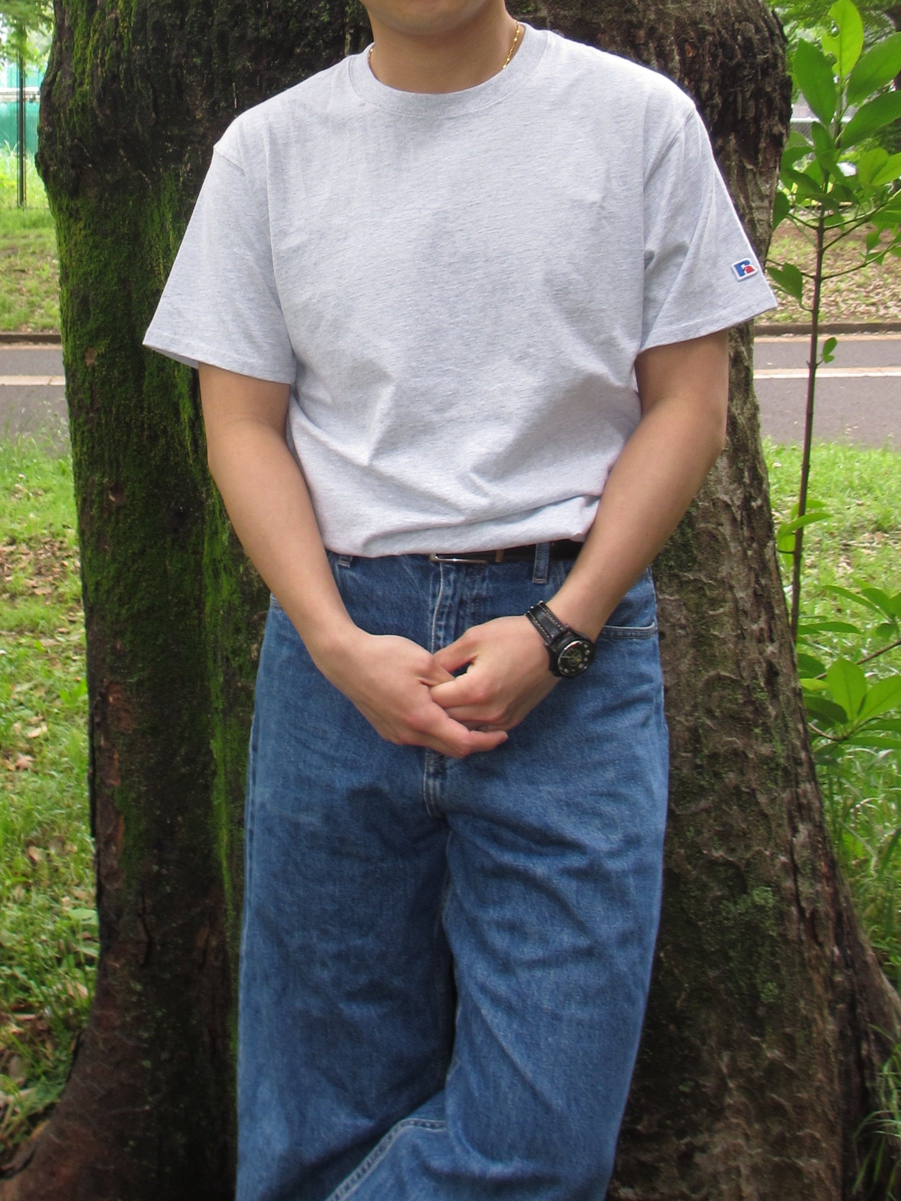 ＜RJ-1037＞STANDARD ESSENTIALS- RUSSEL LOGO T-SHIRT