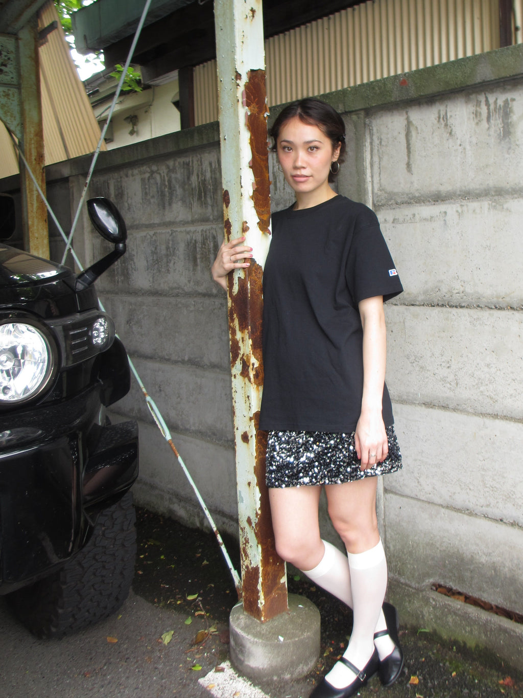 ＜RJ-1037＞STANDARD ESSENTIALS- RUSSEL LOGO T-SHIRT