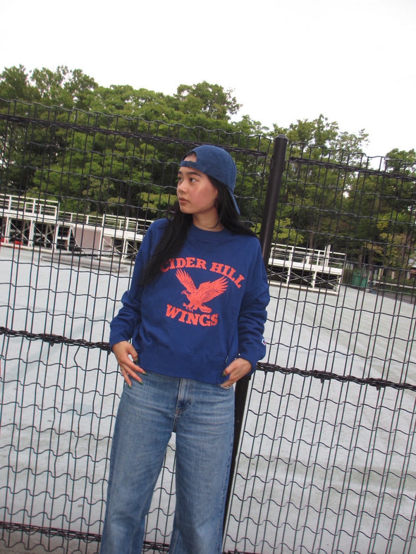 Wmns Brushed Fleece Sweat Cropped Shirt＜RCW-25717＞RUSSELL ATHLETIC