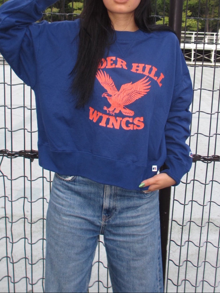 ＜RCW-25717＞Wmns Brushed Fleece Sweat Cropped Shirt