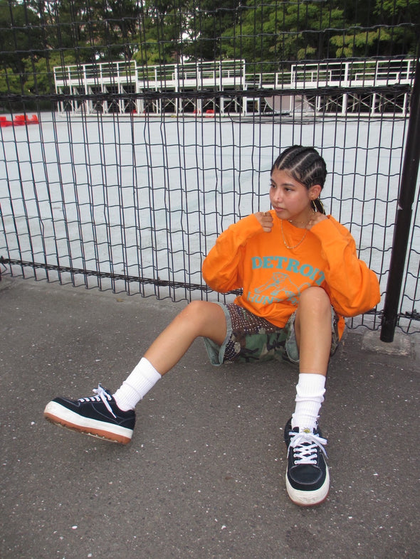 Wmns Brushed Fleece Sweat Cropped Shirt＜RCW-25717＞RUSSELL ATHLETIC